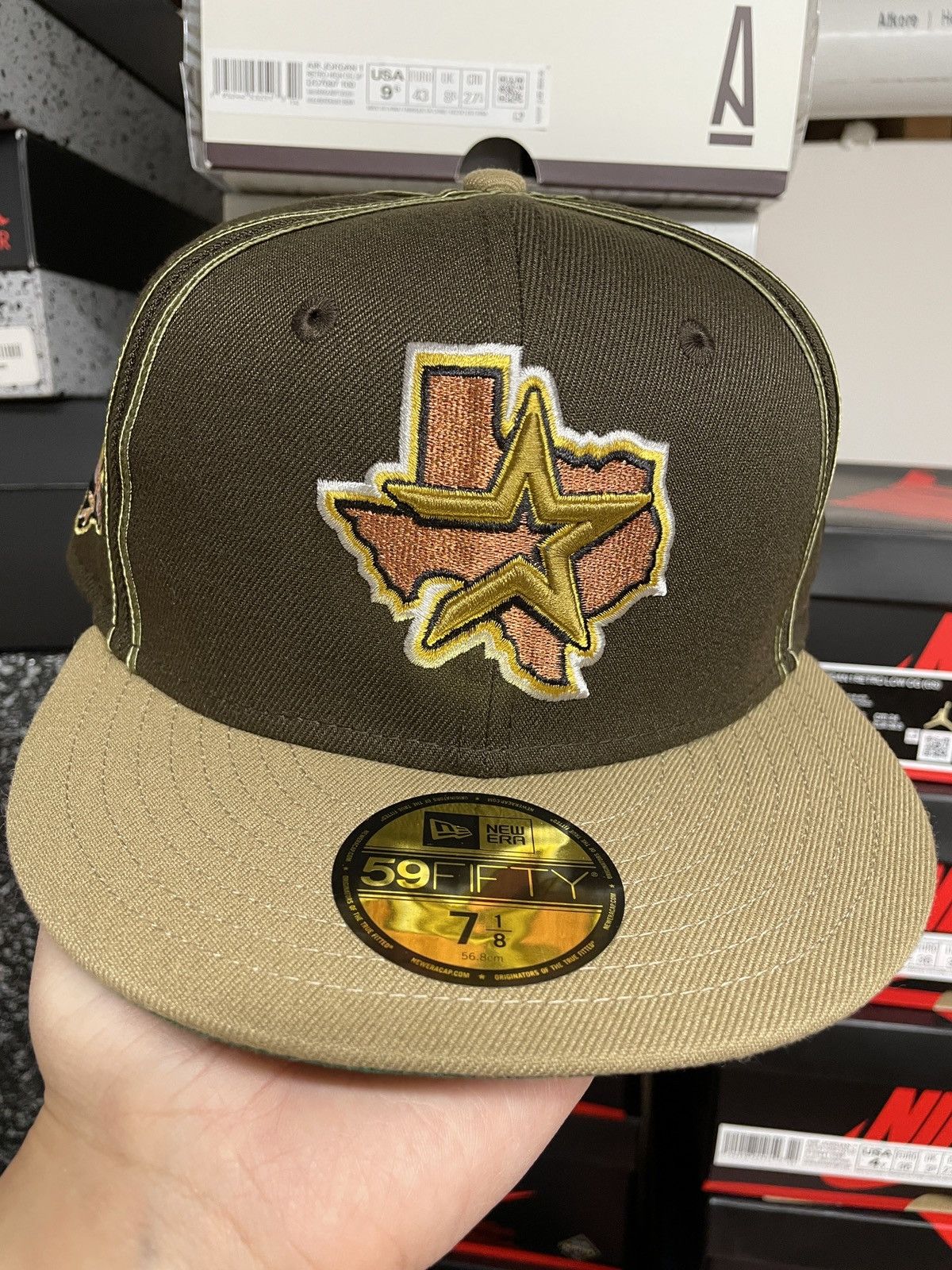 MLB × MyFitteds × New Era 7 1/8 Myfitteds Haganezuka Hotaru Houston Astros 45th Gold Size ONE SIZE - 2 Thumbnail