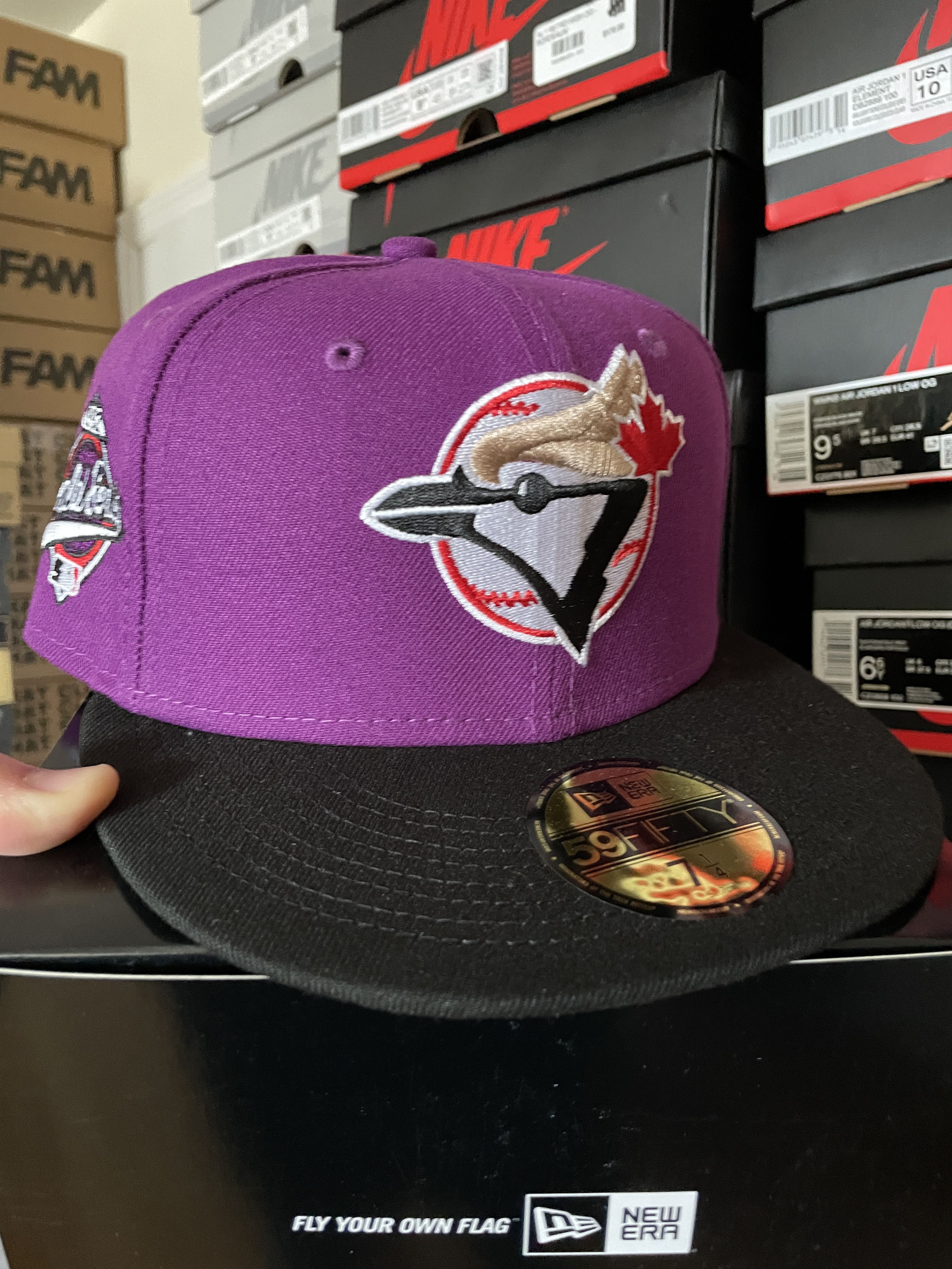 MLB × New Era NBA Crossover Toronto Blue Jays 7 1/4 Purple Black Red Cool Size ONE SIZE - 1 Thumbnail