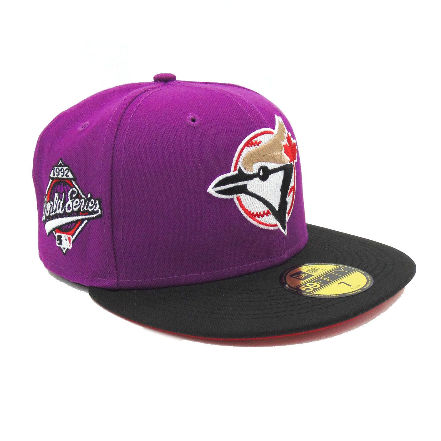 MLB × New Era NBA Crossover Toronto Blue Jays 7 1/4 Purple Black Red Cool Size ONE SIZE - 8 Thumbnail