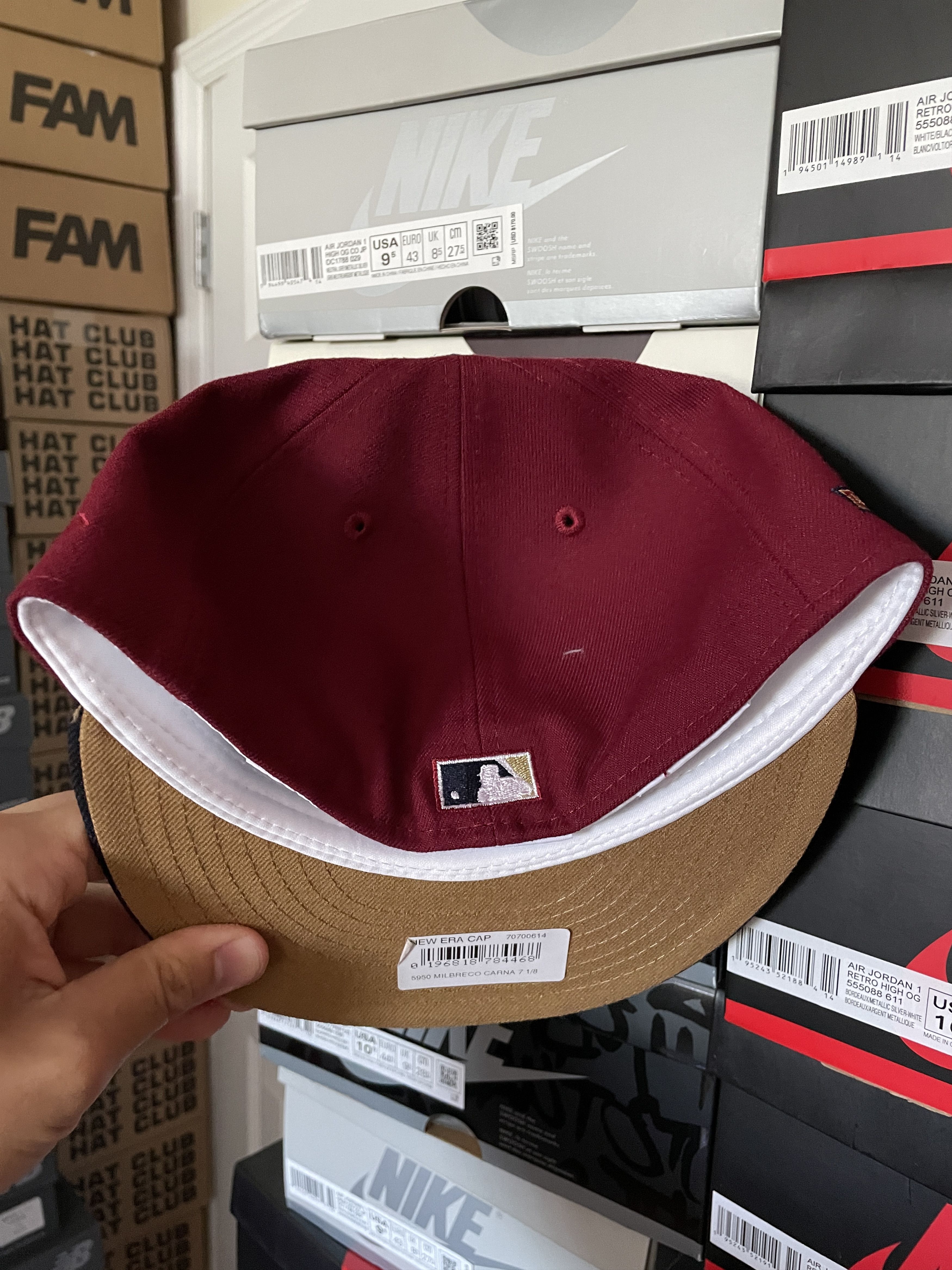 MLB × New Era 7 1/8 Red Two 2 Tone Milwaukee Brewers 40th Anniversary Size ONE SIZE - 5 Thumbnail