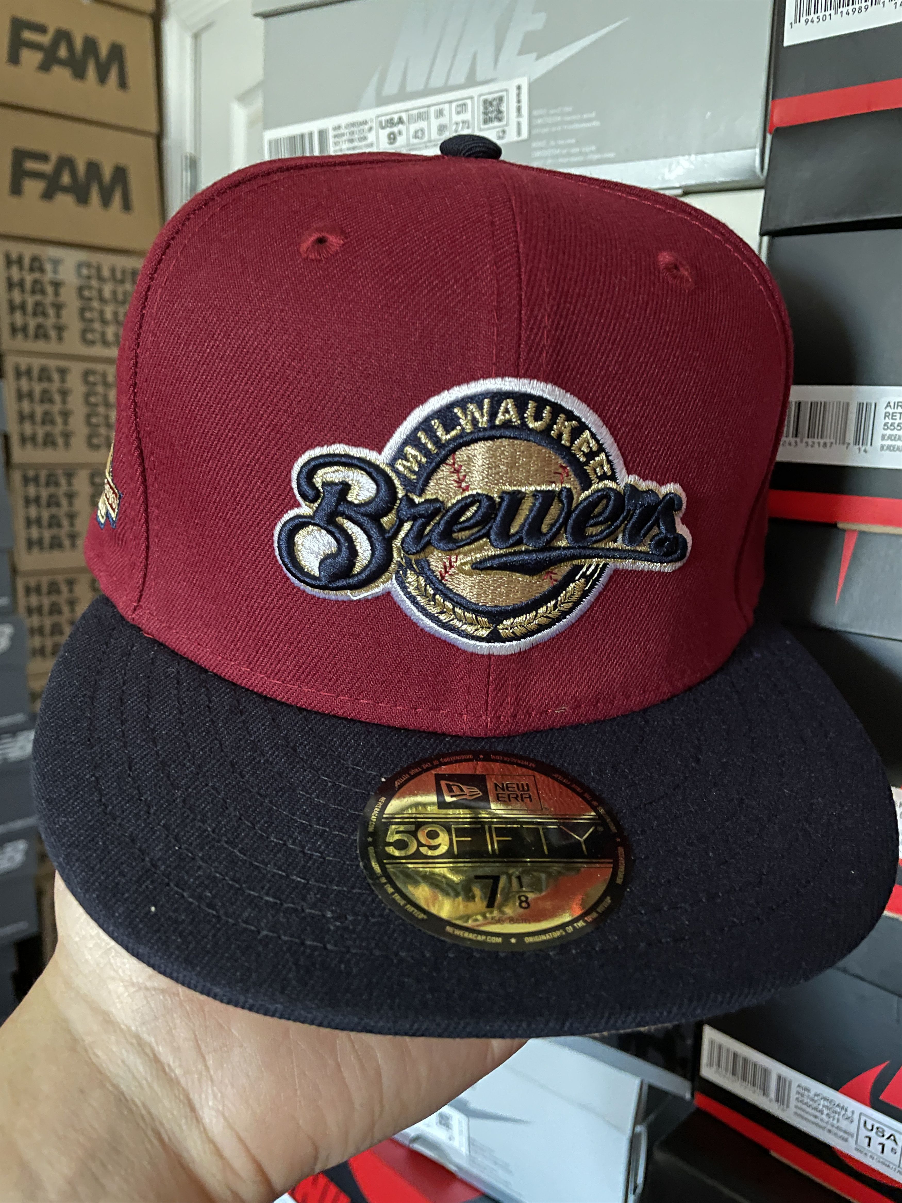 MLB × New Era 7 1/8 Red Two 2 Tone Milwaukee Brewers 40th Anniversary Size ONE SIZE - 2 Thumbnail
