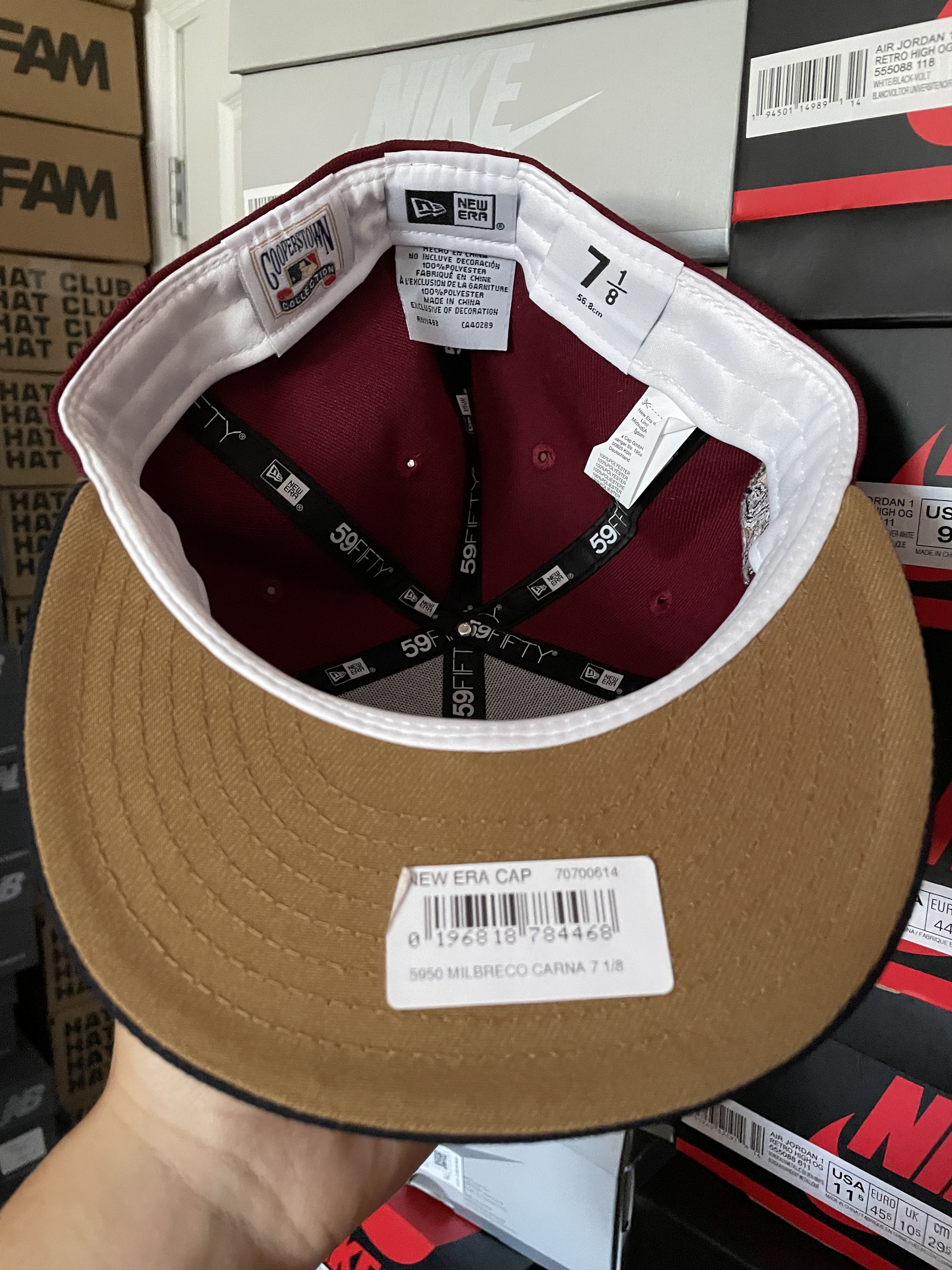 MLB × New Era 7 1/8 Red Two 2 Tone Milwaukee Brewers 40th Anniversary Size ONE SIZE - 6 Thumbnail