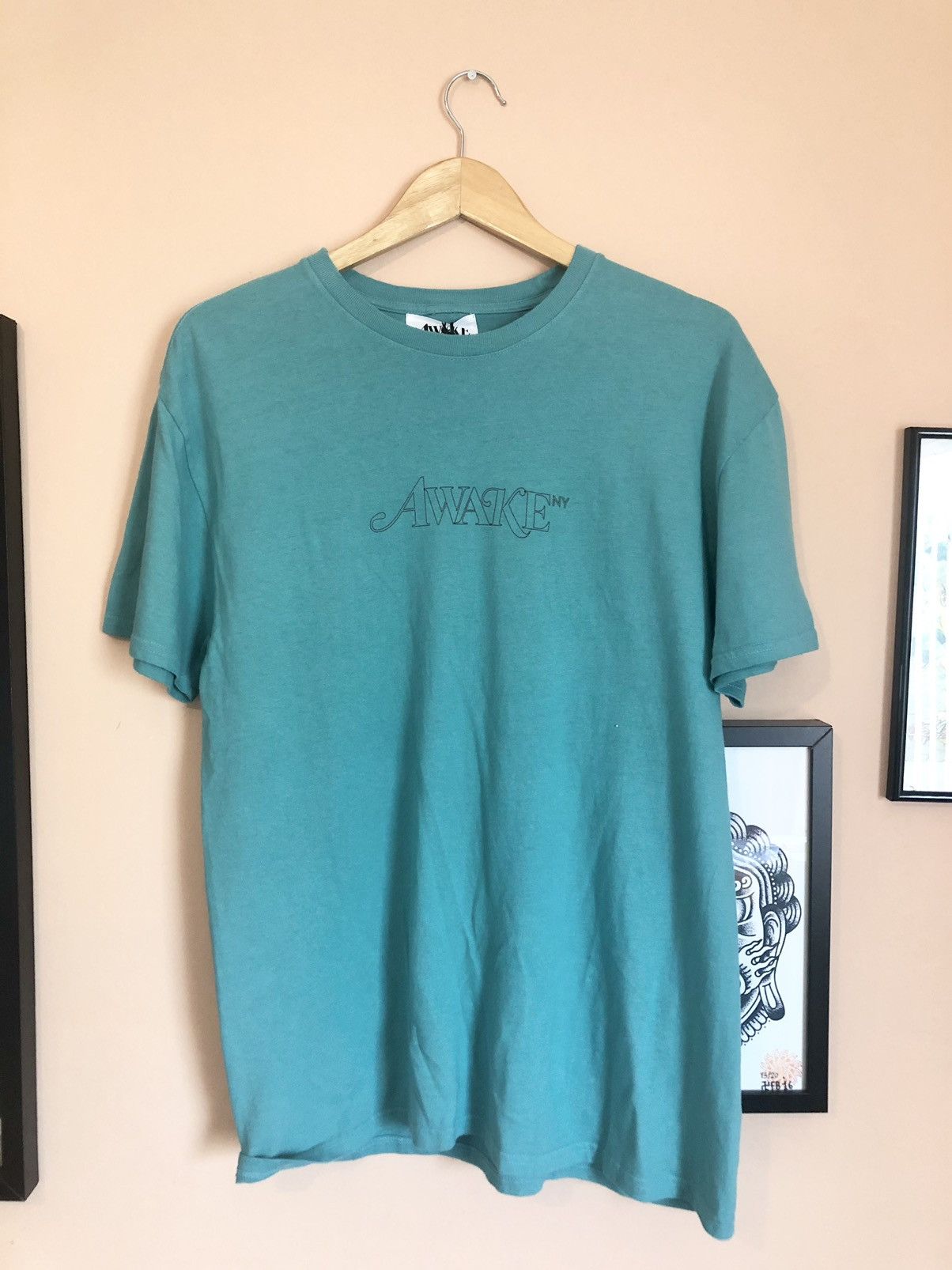 Awake NY Awake Ny FW20 New York logo T-shirt Teal Size US M / EU 48-50 / 2 - 2 Thumbnail