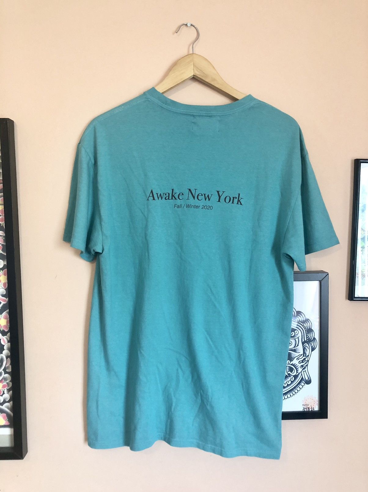 Awake NY Awake Ny FW20 New York logo T-shirt Teal Size US M / EU 48-50 / 2 - 3 Thumbnail
