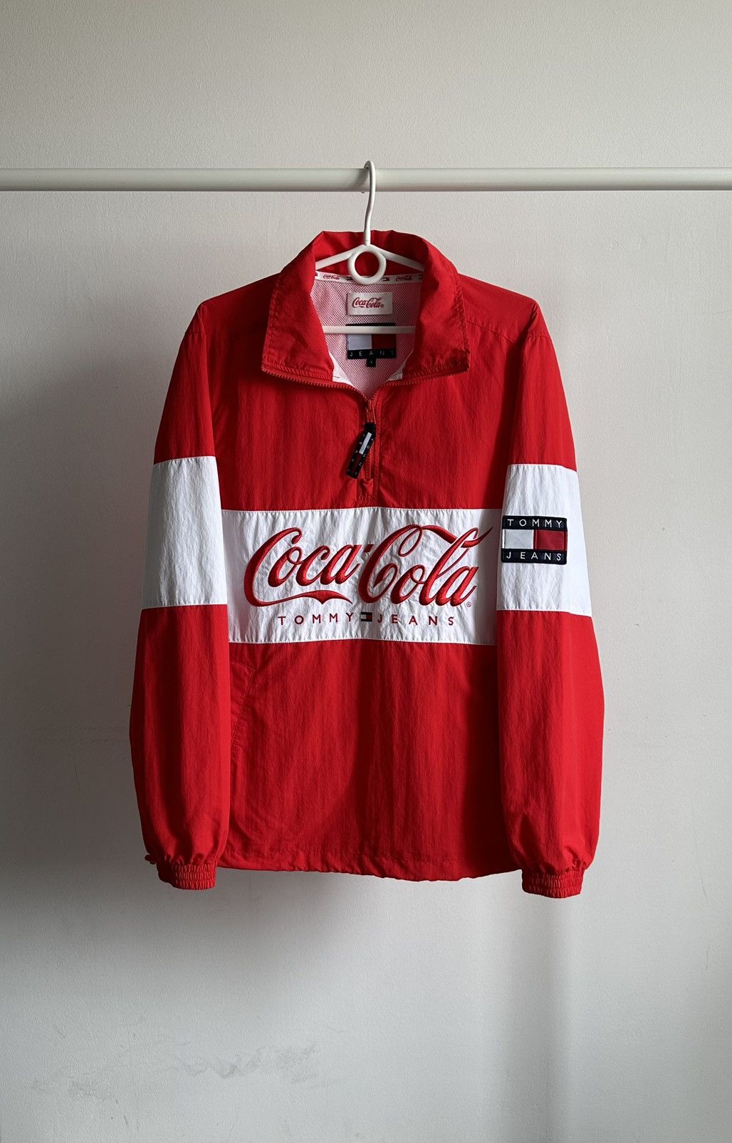 image of Coca Cola Vintage Jacket in Red, Men's (Size Small)