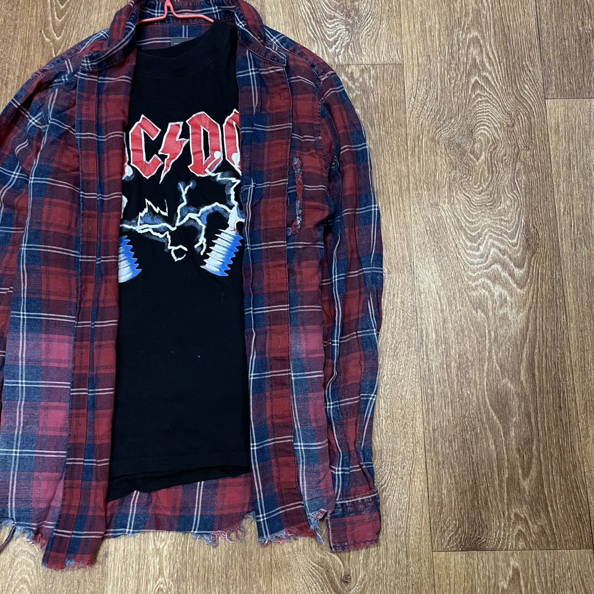 Vintage Vintage Y2K Plaid Shirt AC/DC Band Tee Grunge Streetwear M Size US M / EU 48-50 / 2 - 3 Thumbnail