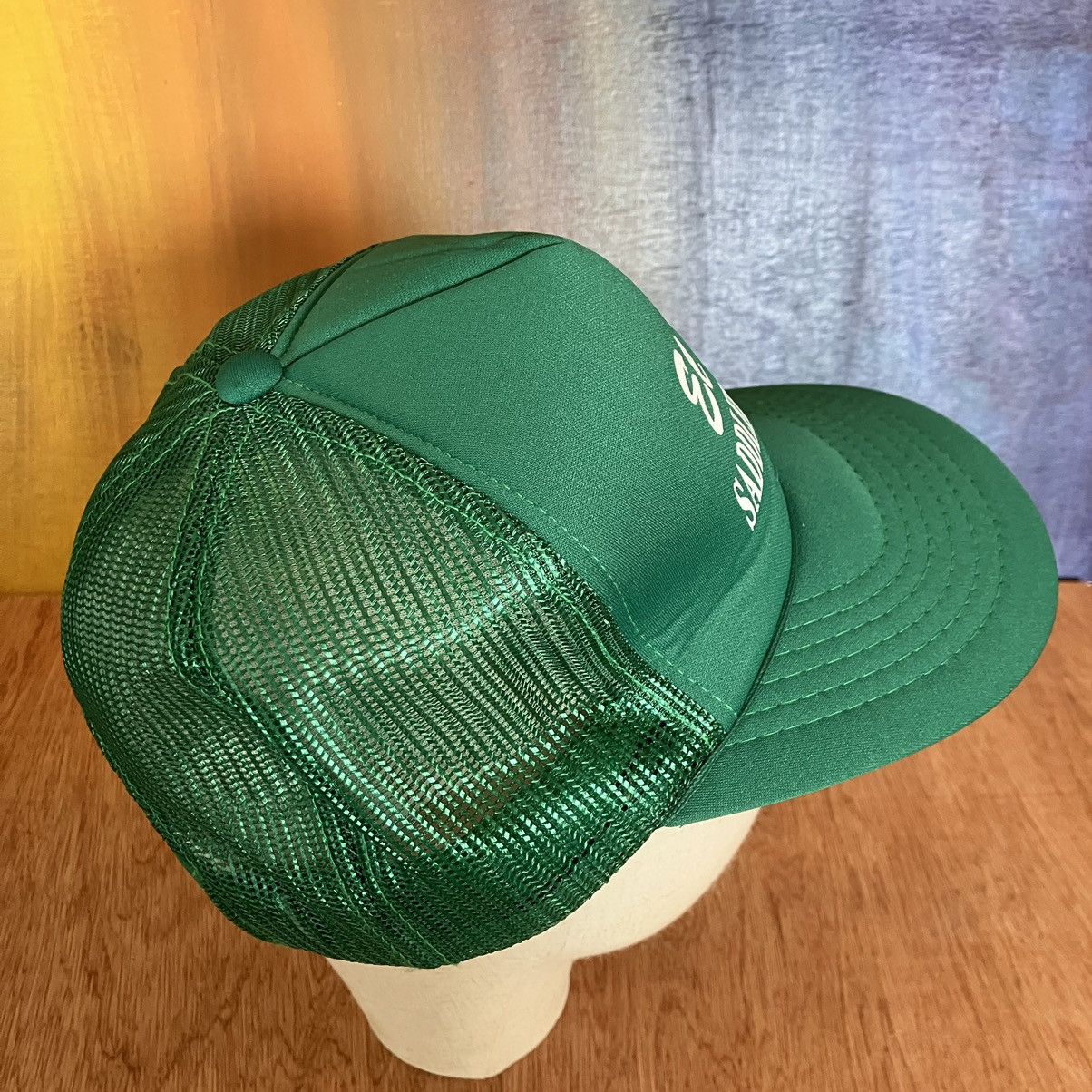 Vintage Vintage Green Trucker Hat El Paso Saddleblanket Co Texas Size ONE SIZE - 5 Thumbnail