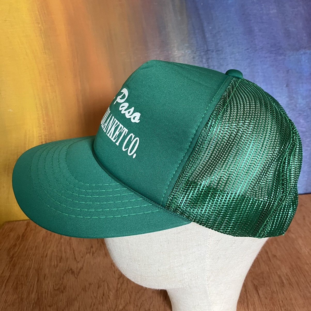 Vintage Vintage Green Trucker Hat El Paso Saddleblanket Co Texas Size ONE SIZE - 8 Thumbnail