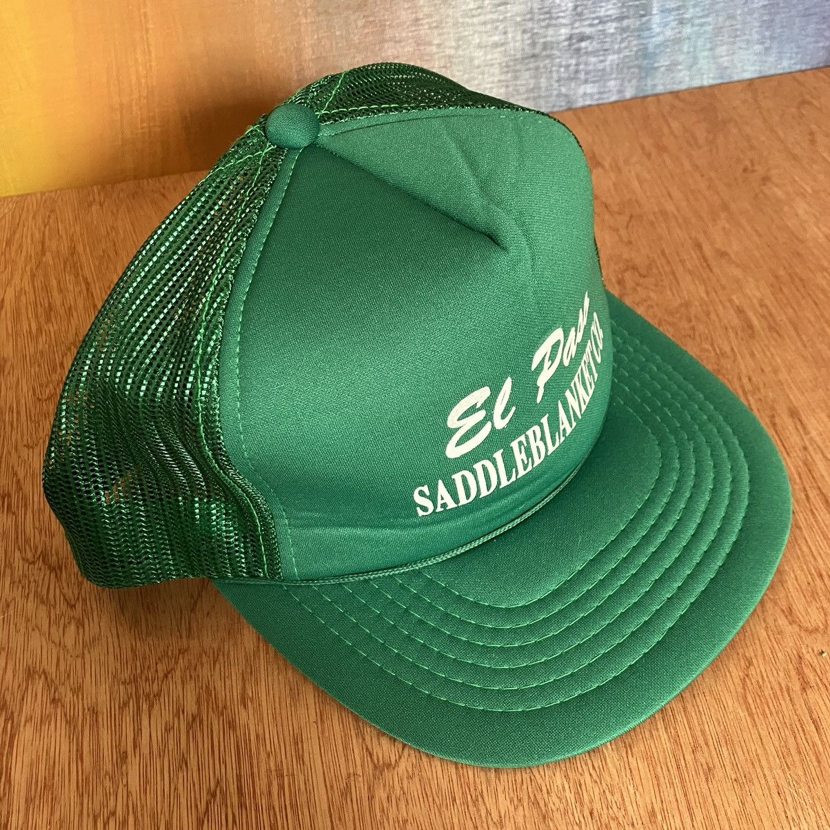 Vintage Vintage Green Trucker Hat El Paso Saddleblanket Co Texas Size ONE SIZE - 14 Thumbnail