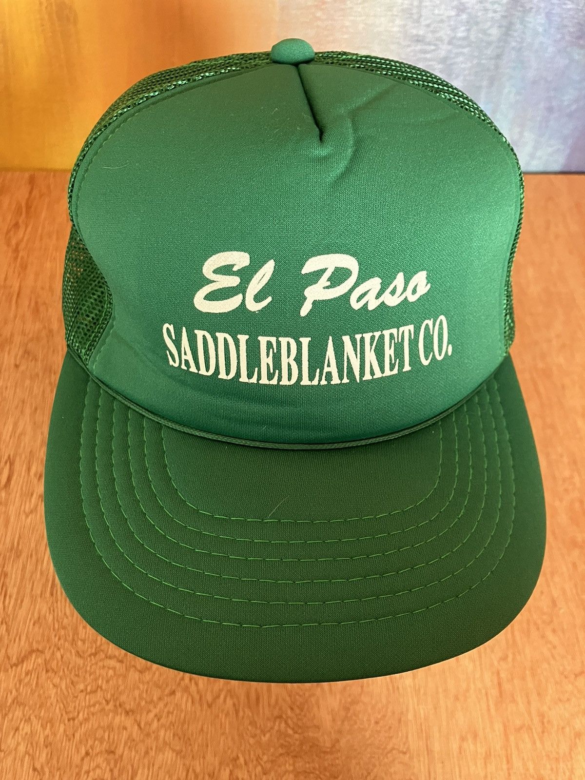 Vintage Vintage Green Trucker Hat El Paso Saddleblanket Co Texas Size ONE SIZE - 1 Thumbnail