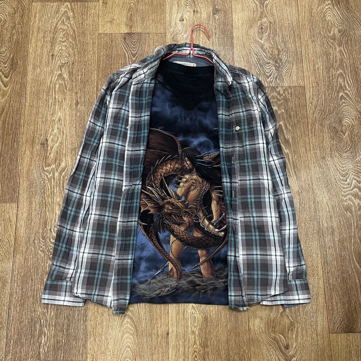 Vintage Vintage 90s Graphic Tee Oversized Grunge Eagle Print Faded M Size US M / EU 48-50 / 2 - 1 Thumbnail