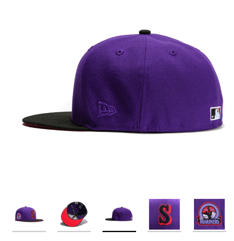 MyFitteds × New Era 7 1/8 Hatclub T-Dot Seattle Mariners Purple Black Red 30th Size ONE SIZE - 10 Thumbnail
