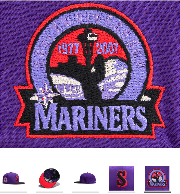 MyFitteds × New Era 7 1/8 Hatclub T-Dot Seattle Mariners Purple Black Red 30th Size ONE SIZE - 12 Thumbnail