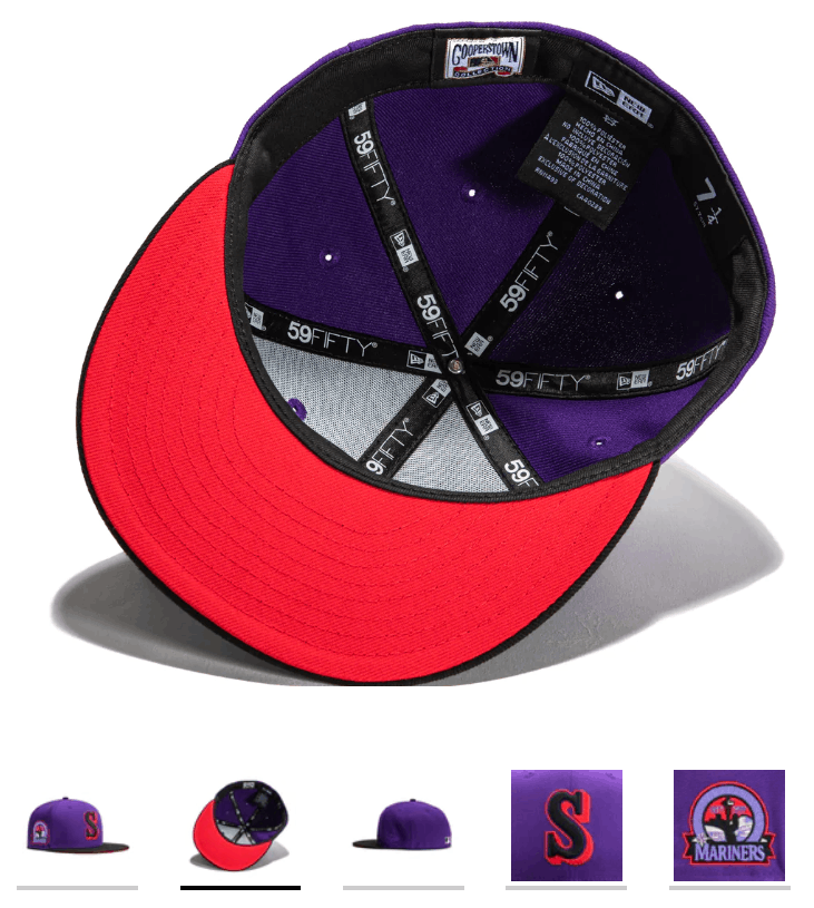 MyFitteds × New Era 7 1/8 Hatclub T-Dot Seattle Mariners Purple Black Red 30th Size ONE SIZE - 9 Thumbnail