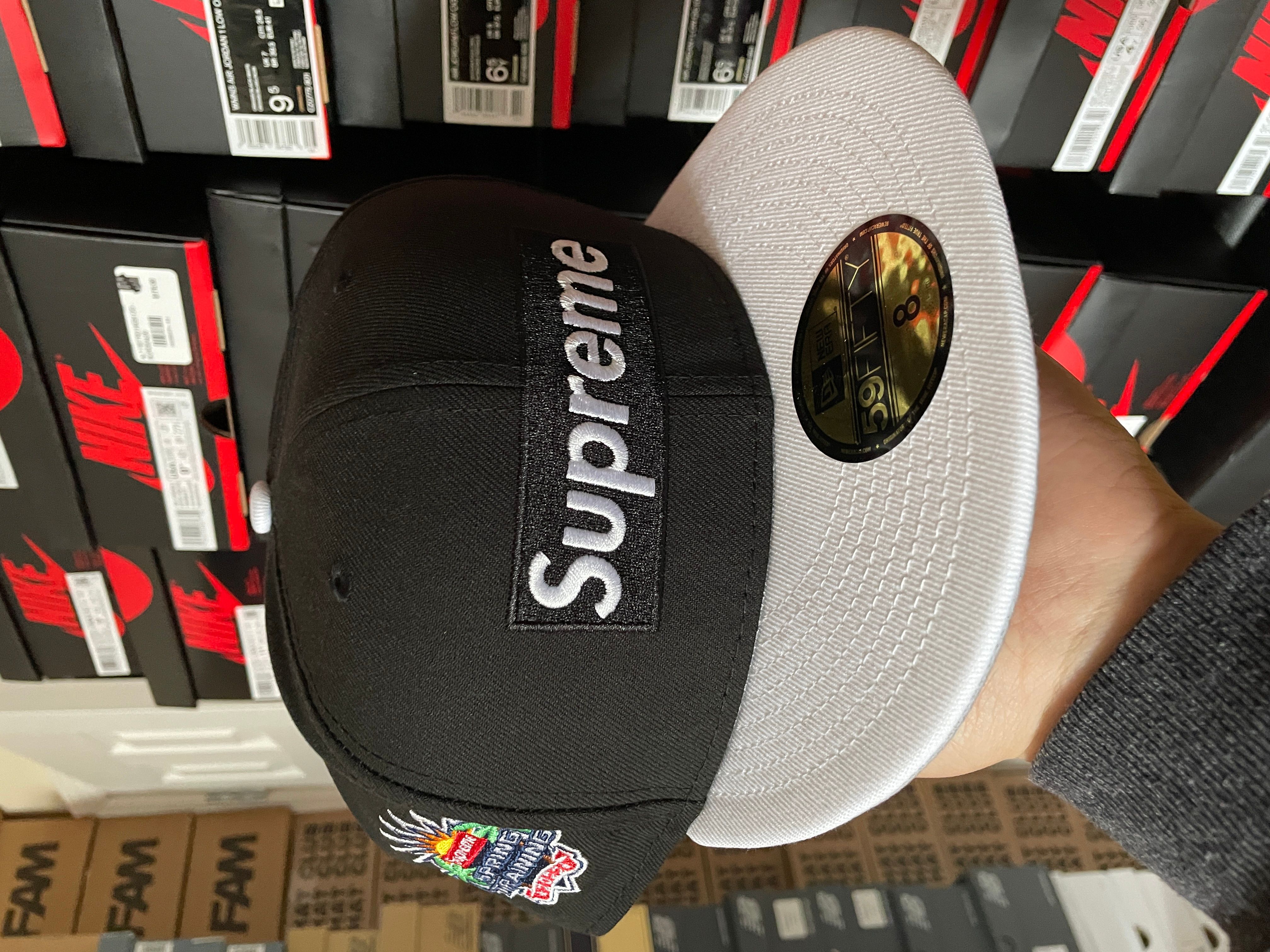 帽子supreme new era cap 黒 7 3/8 - キャップ