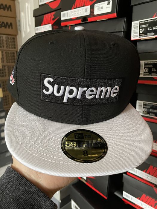 Supreme Supreme Box Logo New Era Fitted Black 8 Two 2 Tone White