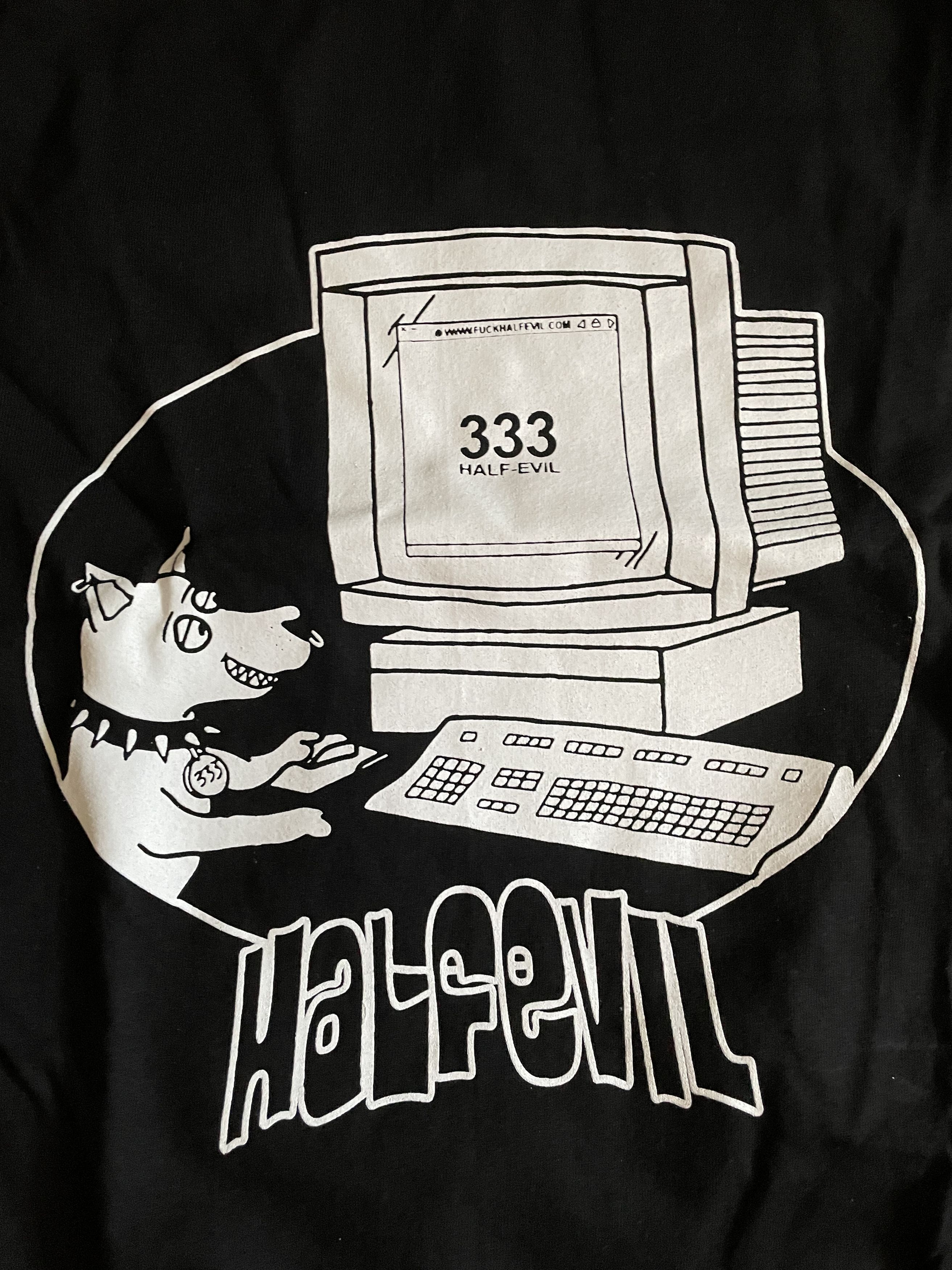 Half Evil I Went To Half Evil T-Shirt Black Medium M NEW Computer Dog Size US M / EU 48-50 / 2 - 2 Thumbnail