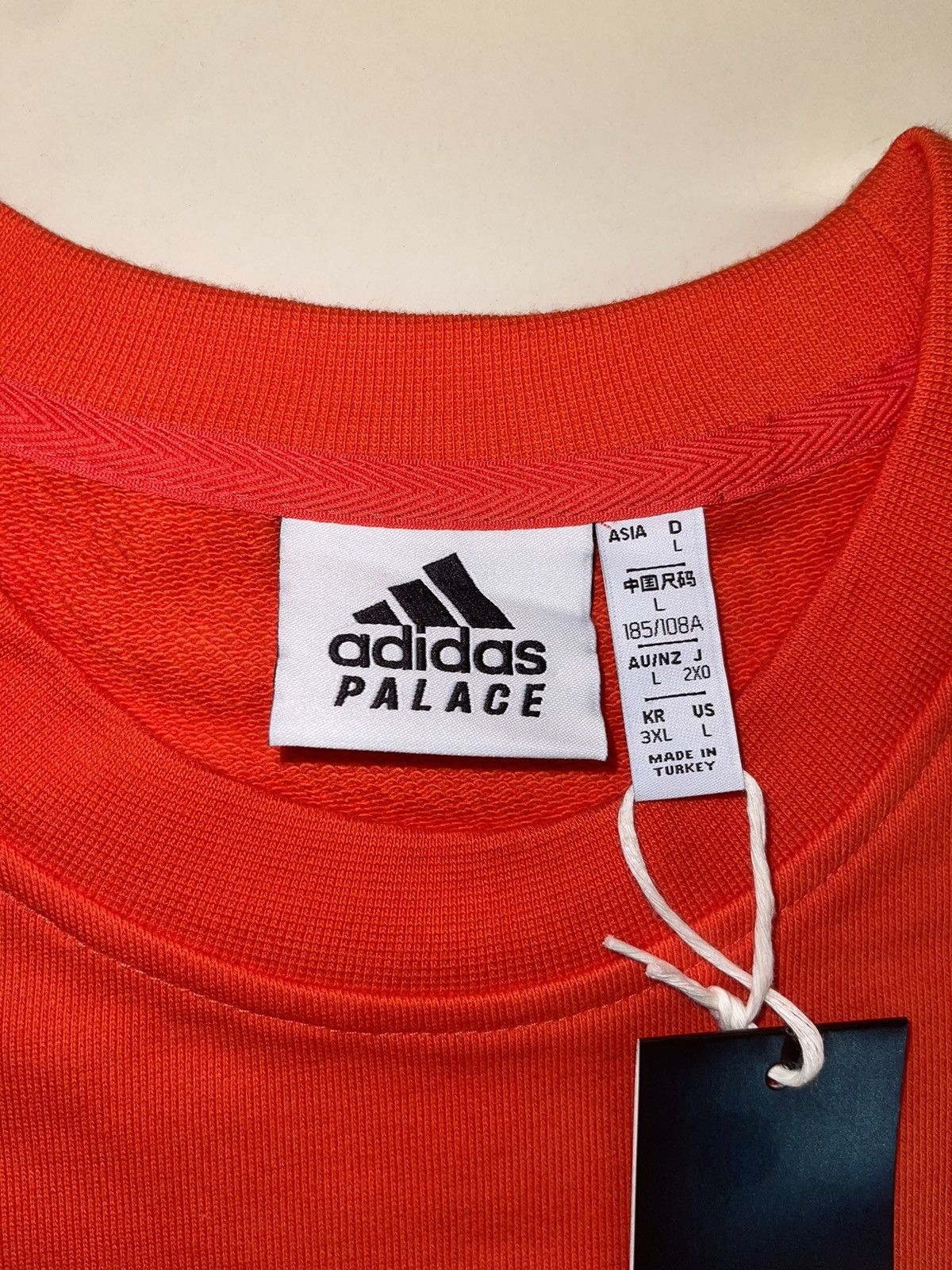 Adidas × Palace Palace X Adidas Sunpal Crewneck Bright Orange Size US L / EU 52-54 / 3 - 7 Thumbnail