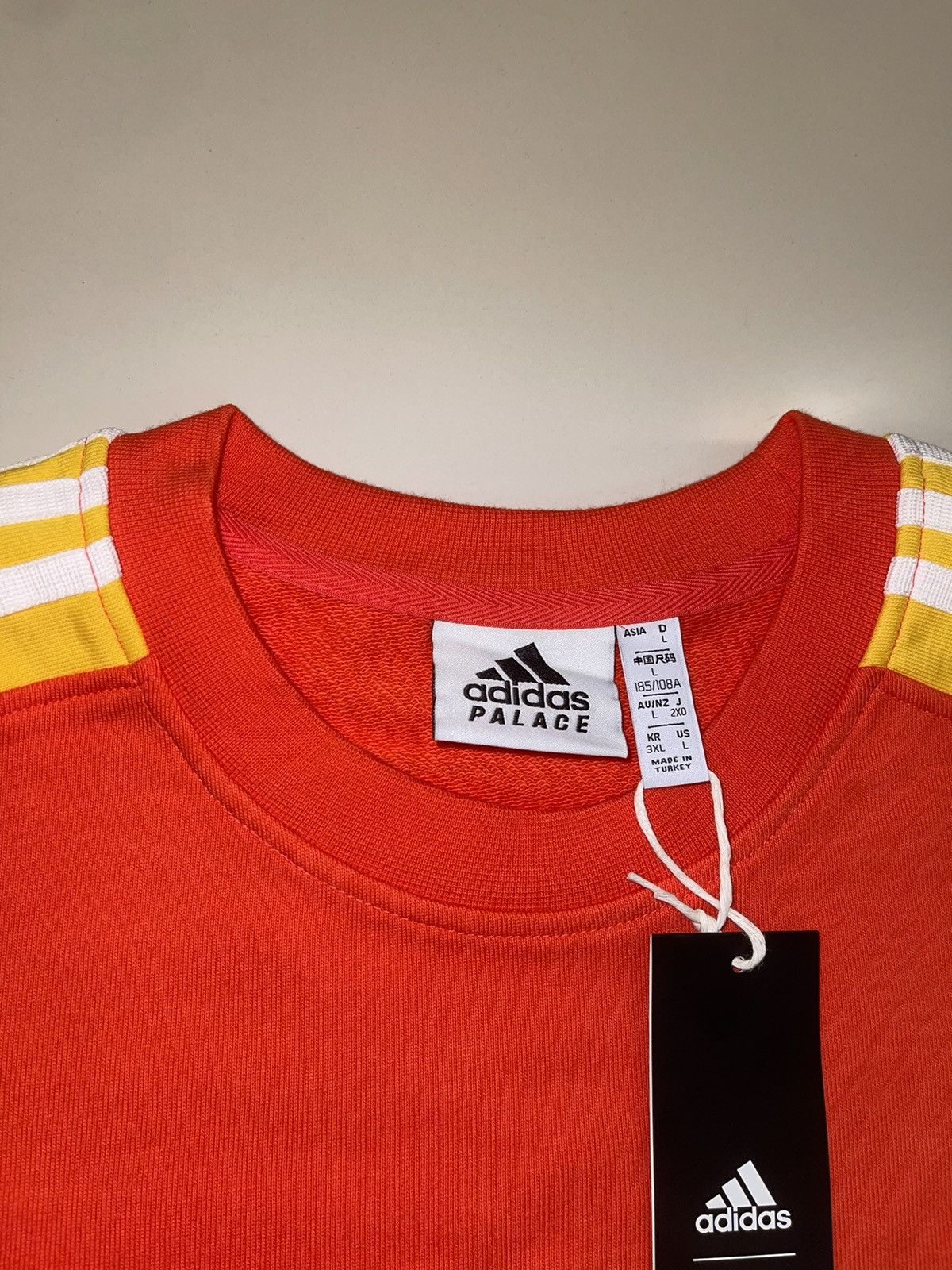 Adidas × Palace Palace X Adidas Sunpal Crewneck Bright Orange Size US L / EU 52-54 / 3 - 8 Thumbnail