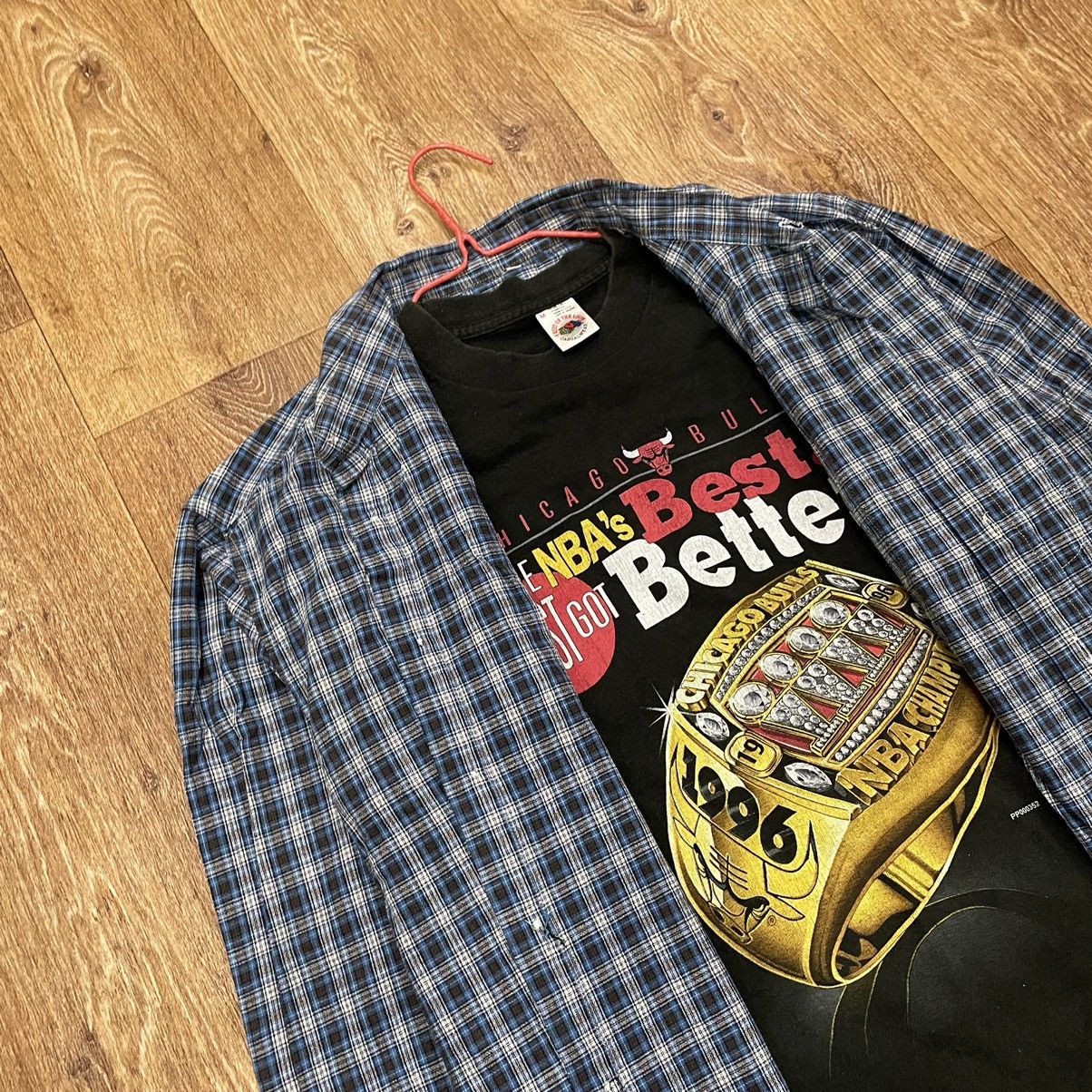 Flannel Vintage 90s Plaid Flannel Shirt Y2K Streetwear Checkered Size US XXL / EU 58 / 5 - 4 Thumbnail