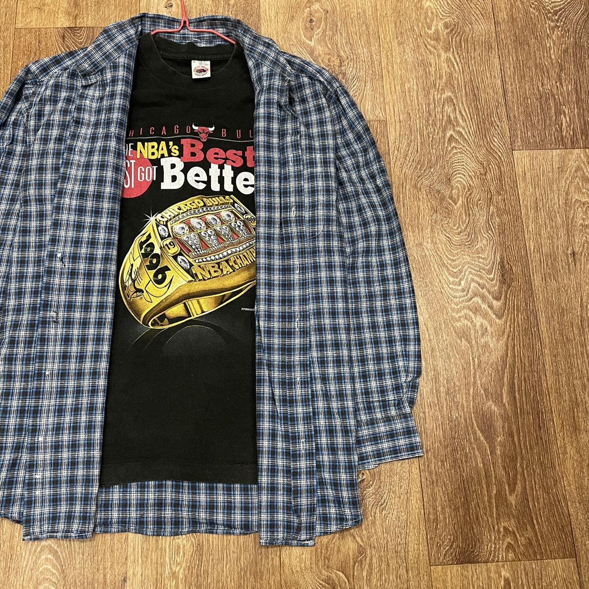 Flannel Vintage 90s Plaid Flannel Shirt Y2K Streetwear Checkered Size US XXL / EU 58 / 5 - 2 Thumbnail