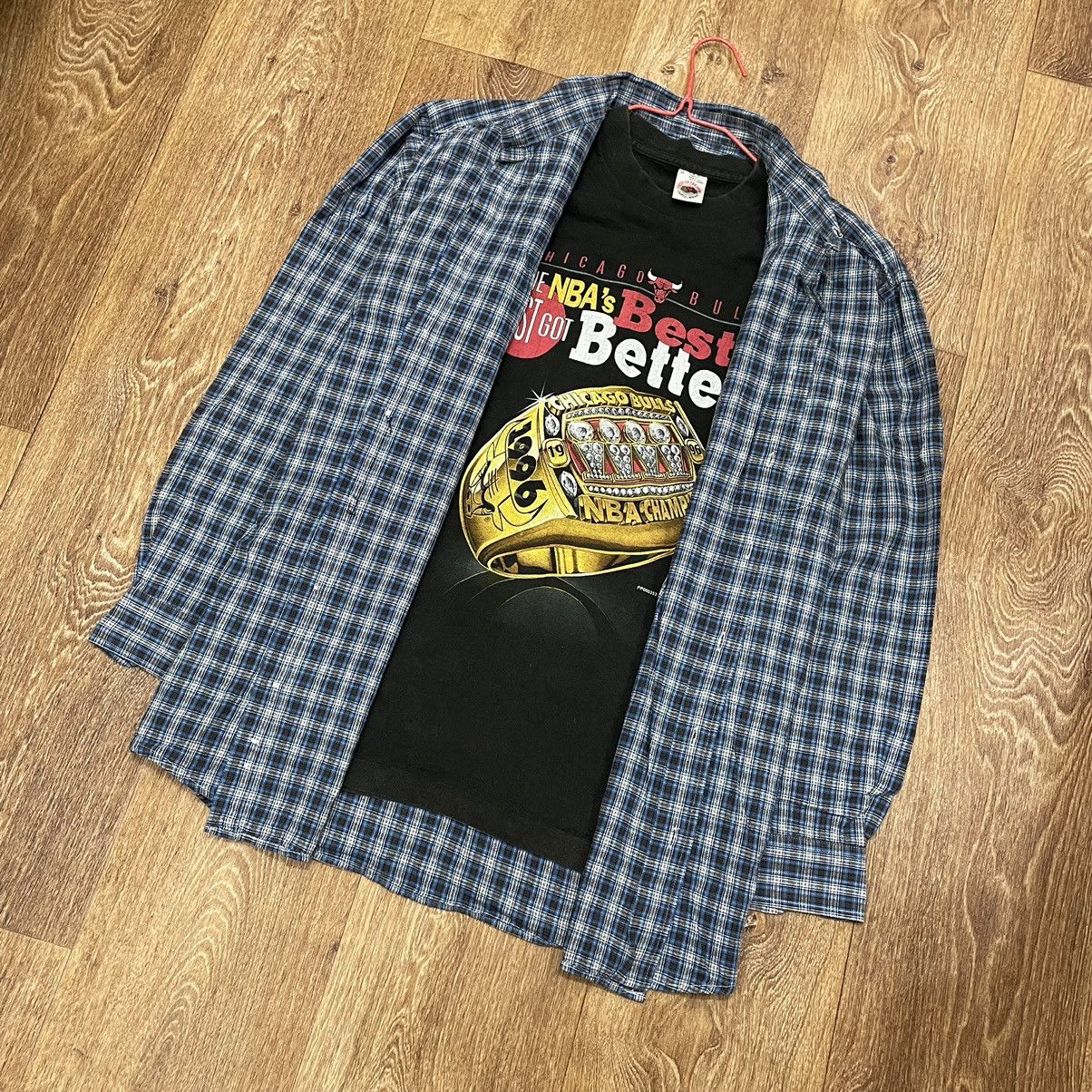 Flannel Vintage 90s Plaid Flannel Shirt Y2K Streetwear Checkered Size US XXL / EU 58 / 5 - 5 Thumbnail