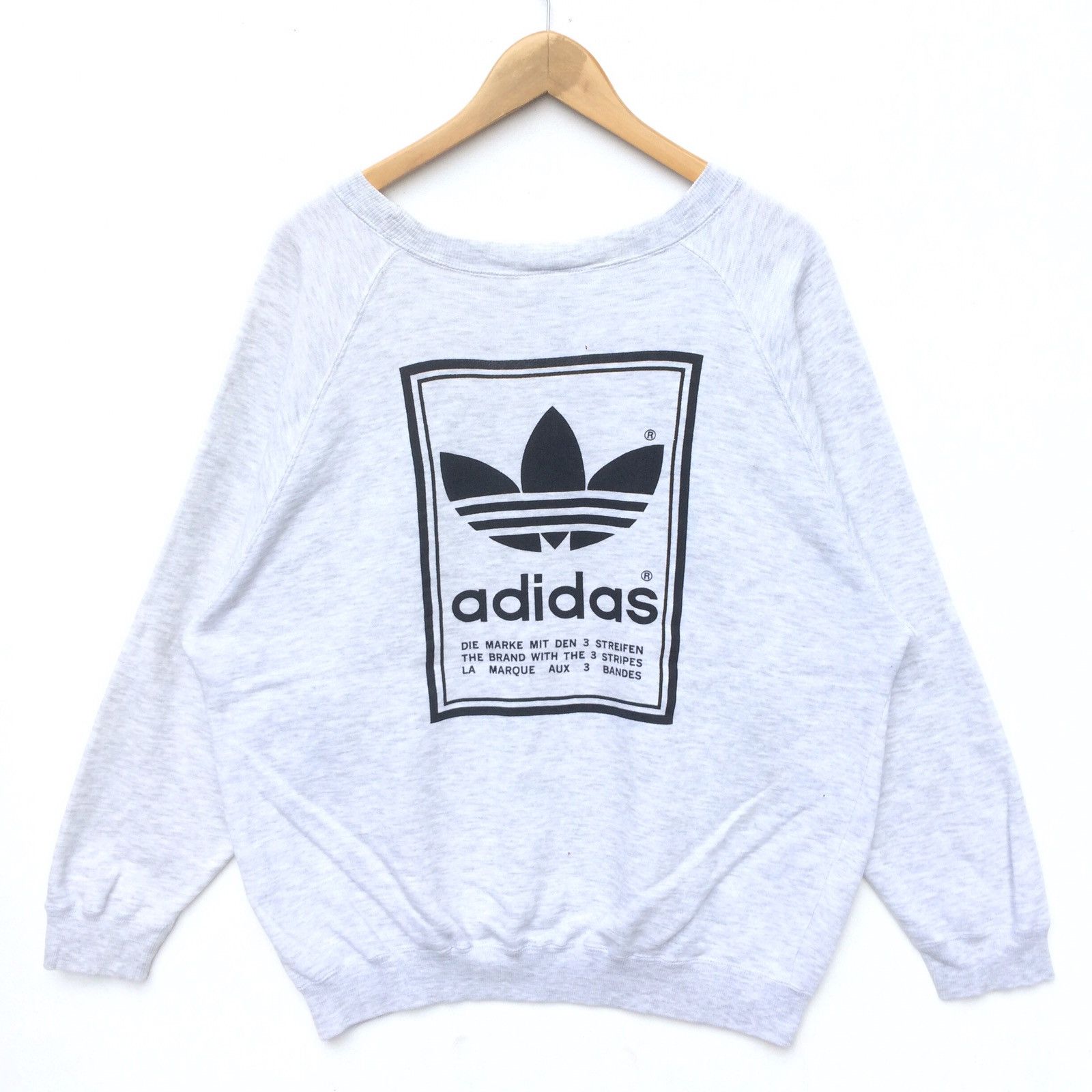 Adidas Vintage Adidas Trefoil Big Logo Sweatshirt | Size XL | Swag Size US XL / EU 56 / 4 - 1 Thumbnail