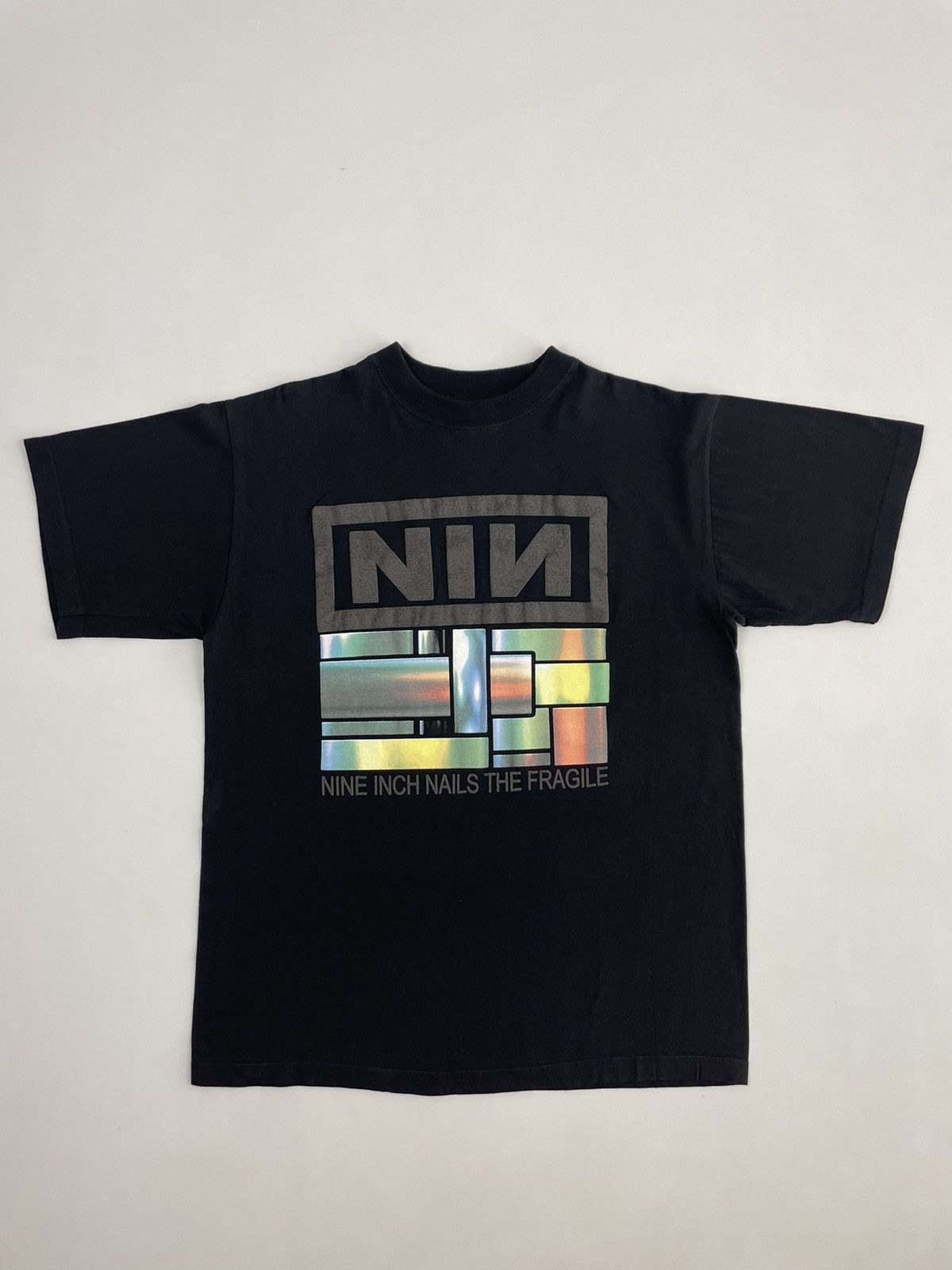 Pre-owned Band Tees X Rock T Shirt 1999 Vintage Nine Inch Nails The Fragile Album Tee In Black
