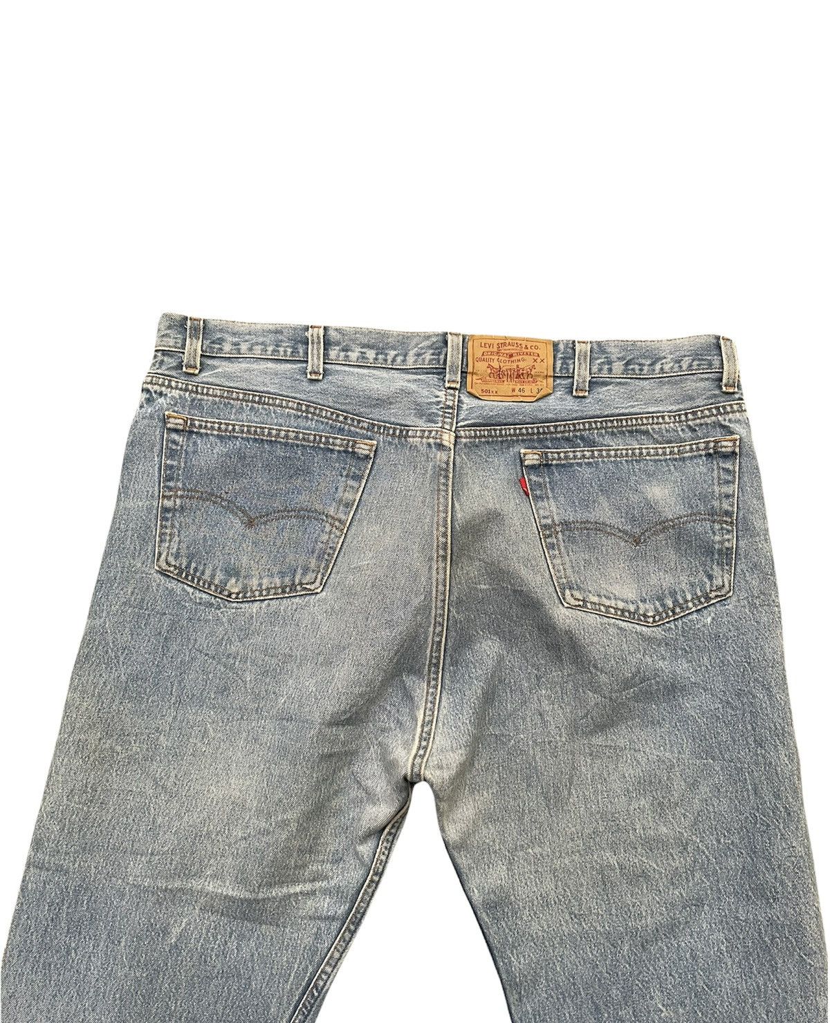Levi's Vintage Levis 501XX Single R USA 1991 Aging Wash Denim Size US 43 - 6 Thumbnail