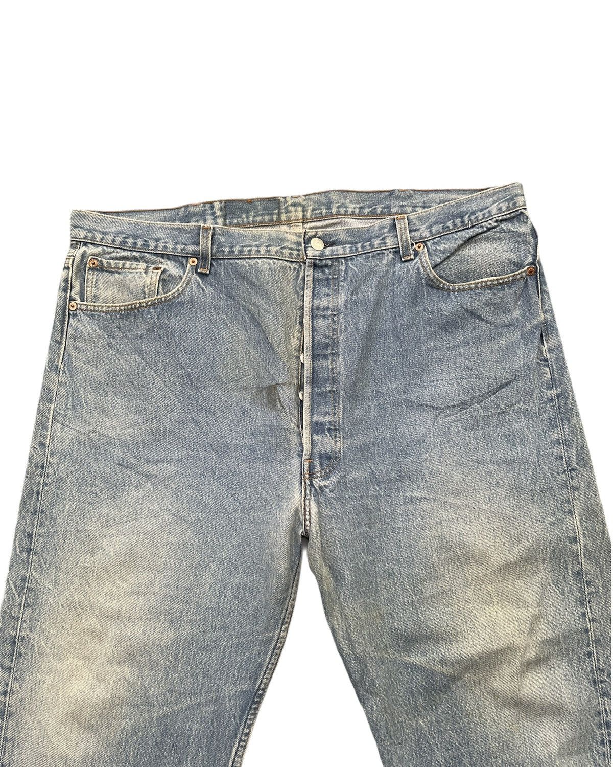 Levi's Vintage Levis 501XX Single R USA 1991 Aging Wash Denim Size US 43 - 3 Thumbnail