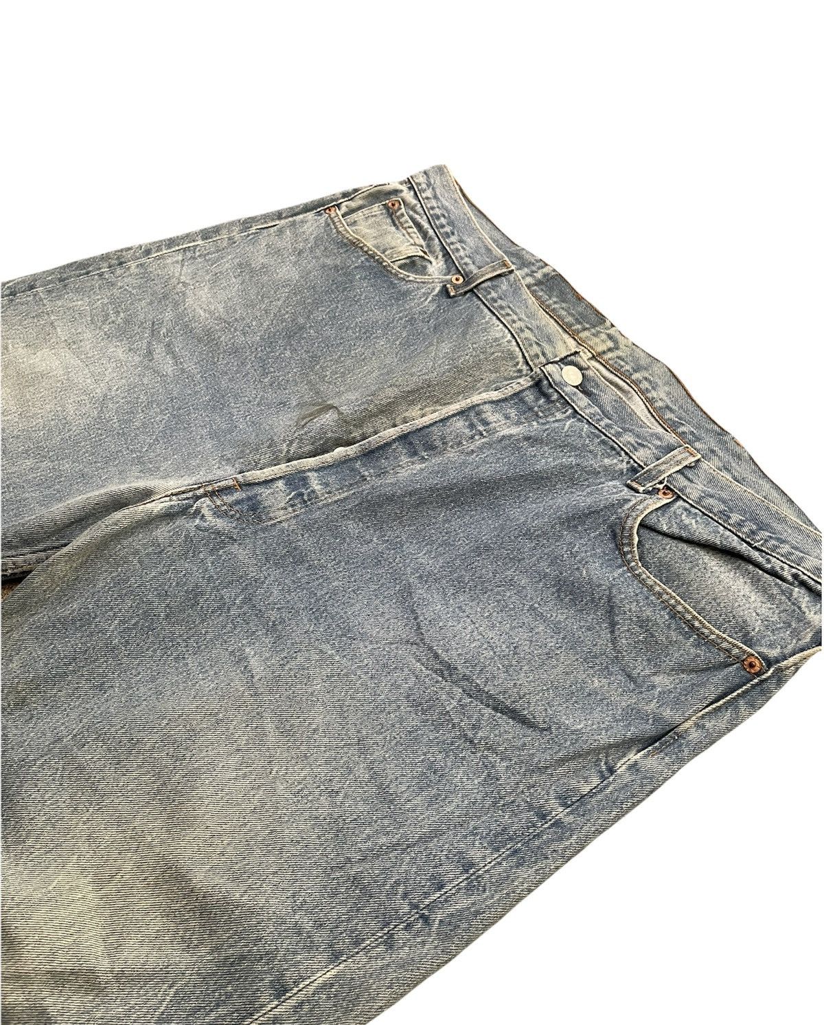 Levi's Vintage Levis 501XX Single R USA 1991 Aging Wash Denim Size US 43 - 4 Thumbnail