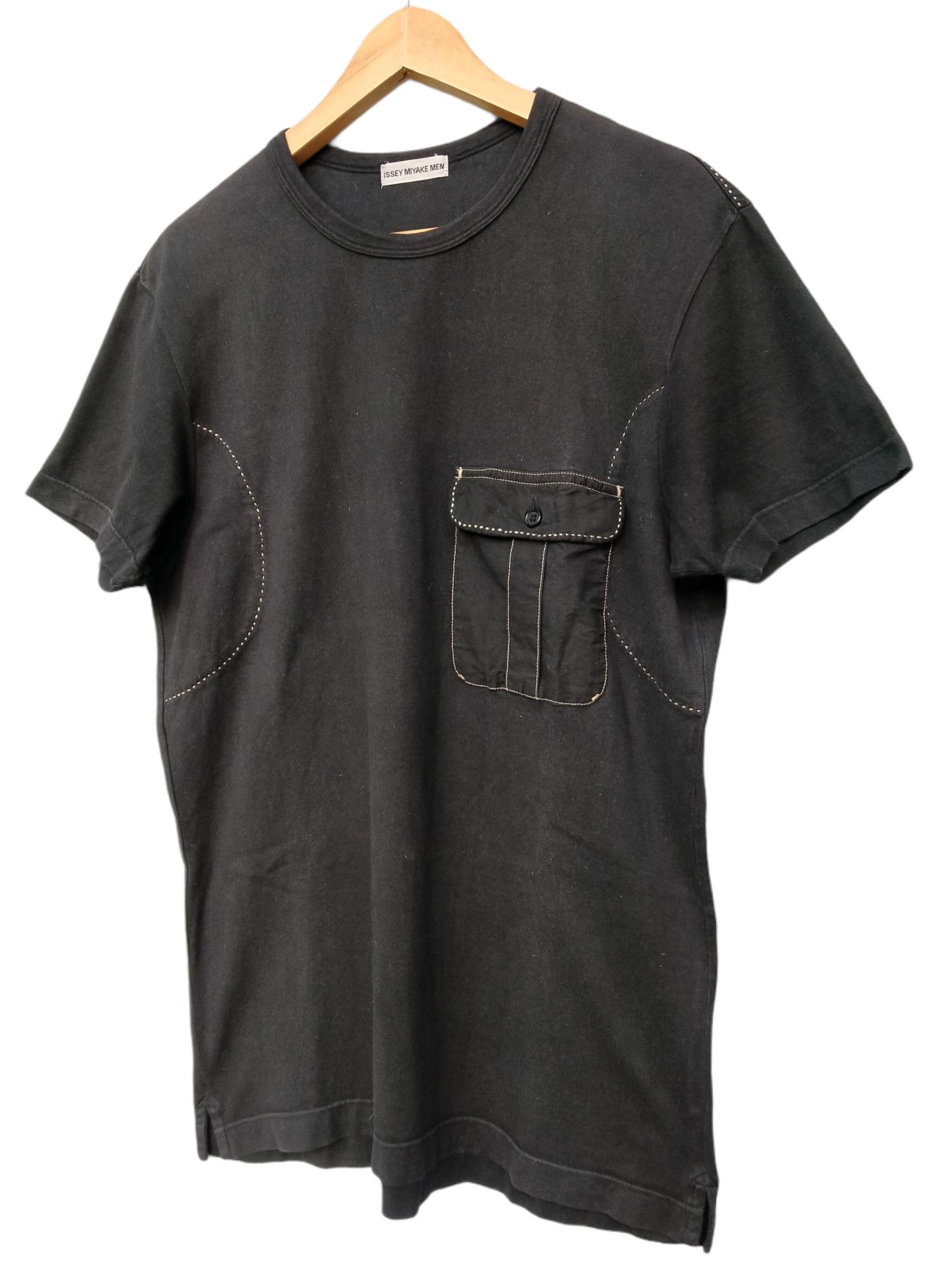 Issey Miyake Vintage Issey Miyake Men Boro Stitching Pocket Tee Size US M / EU 48-50 / 2 - 4 Thumbnail