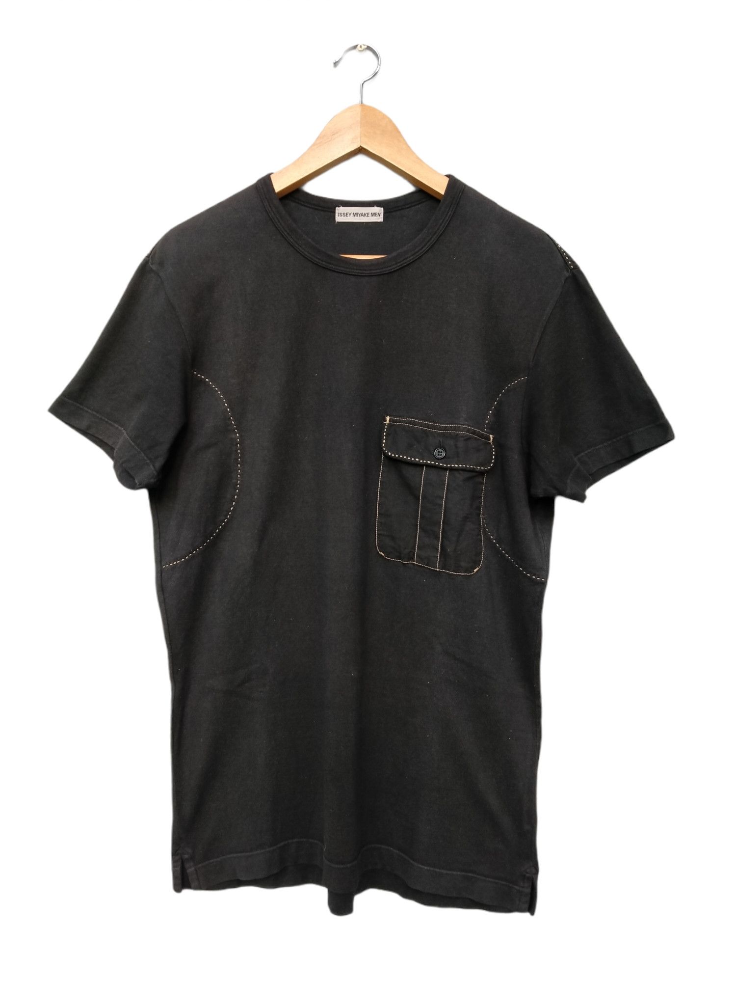 Issey Miyake Vintage Issey Miyake Men Boro Stitching Pocket Tee Size US M / EU 48-50 / 2 - 1 Thumbnail