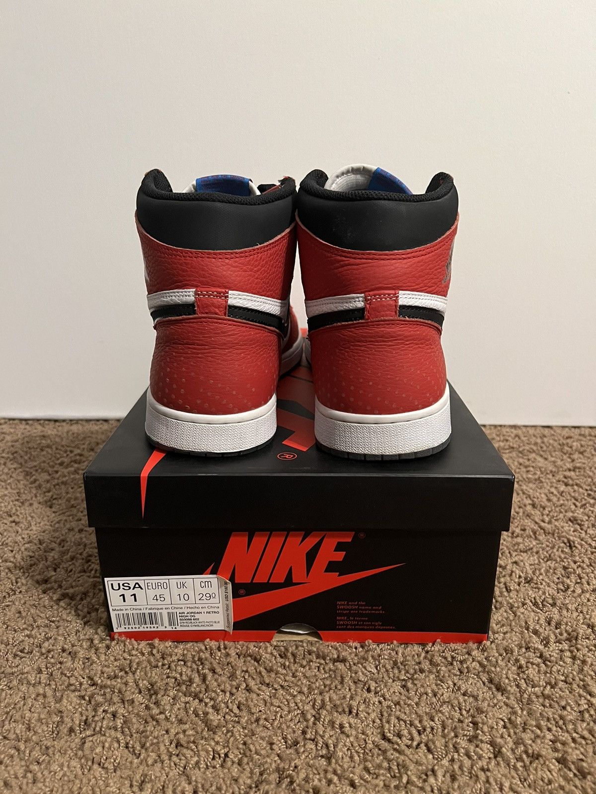 Jordan Brand Jordan 1 Retro High Spider-Man Origin Story Size 11 Size US 11 / EU 44 - 4 Thumbnail