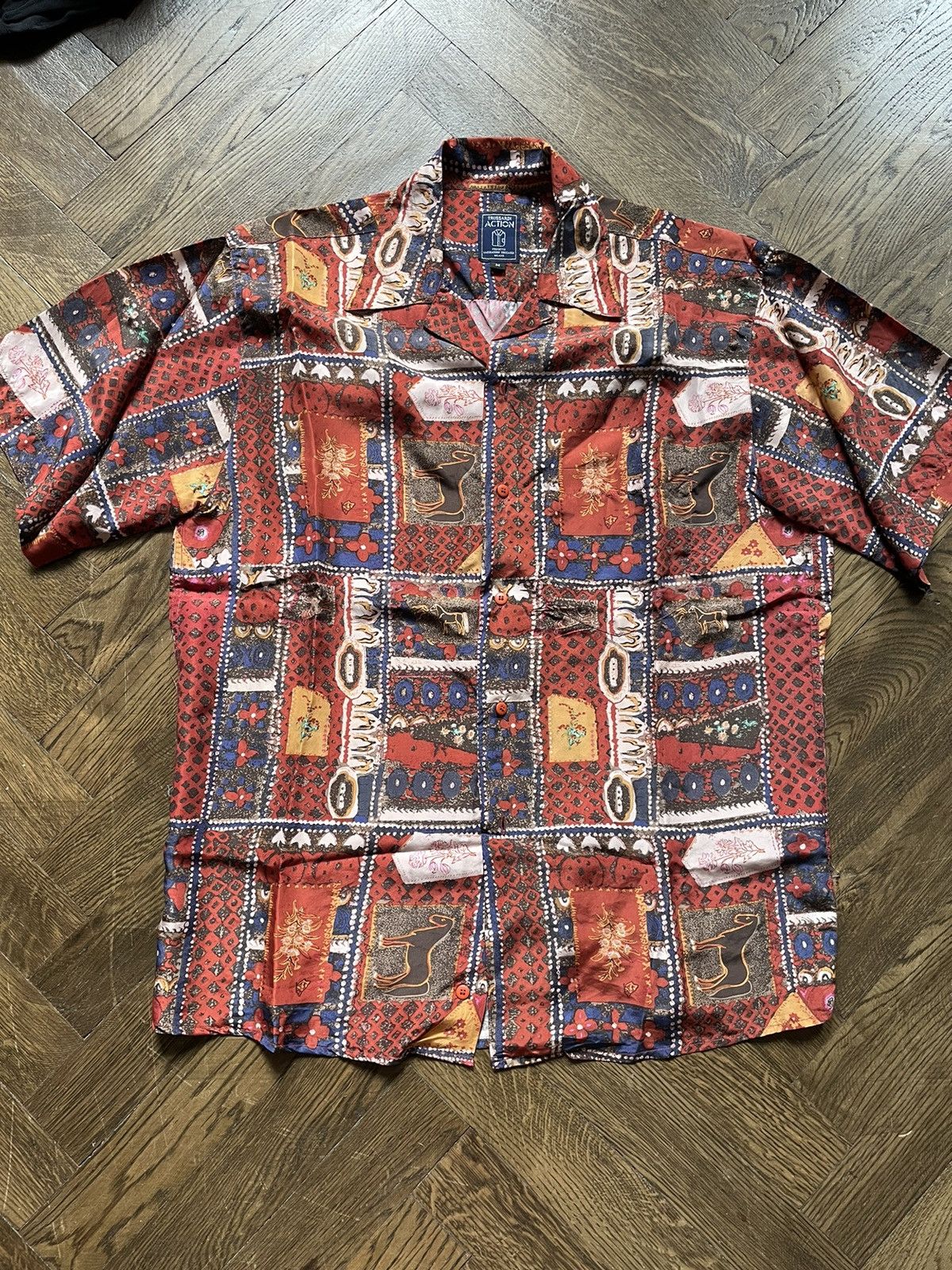 Vintage Trussardi Silk Camp Collar Shirt