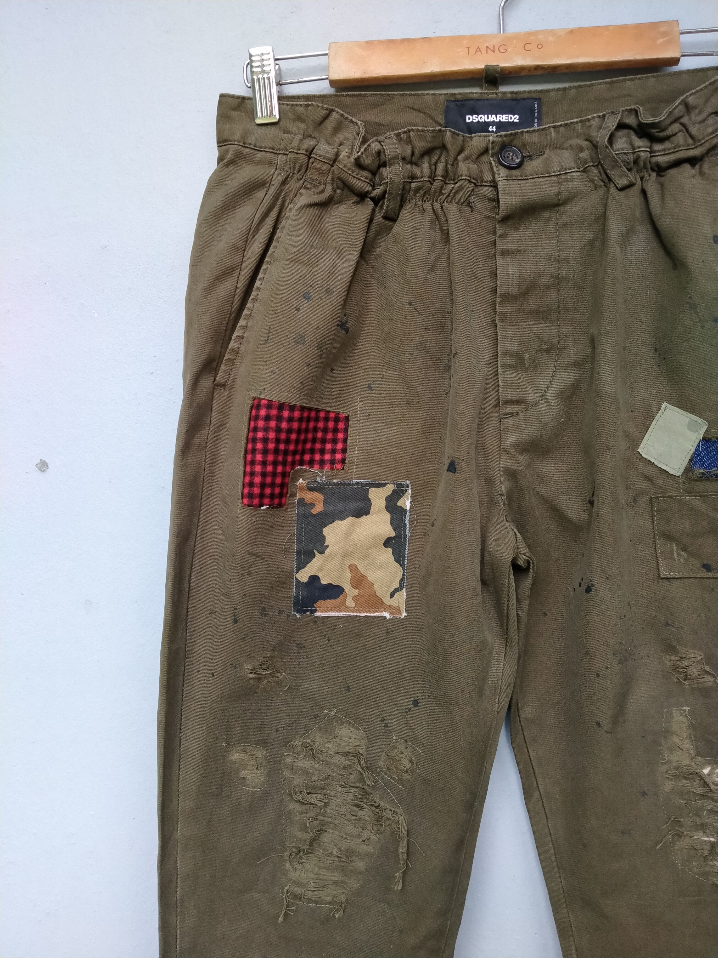 Dsquared2 RARE Distressed PatchWork DSQUARED2 Paint splatter Chinos Size US 30 / EU 46 - 4 Thumbnail