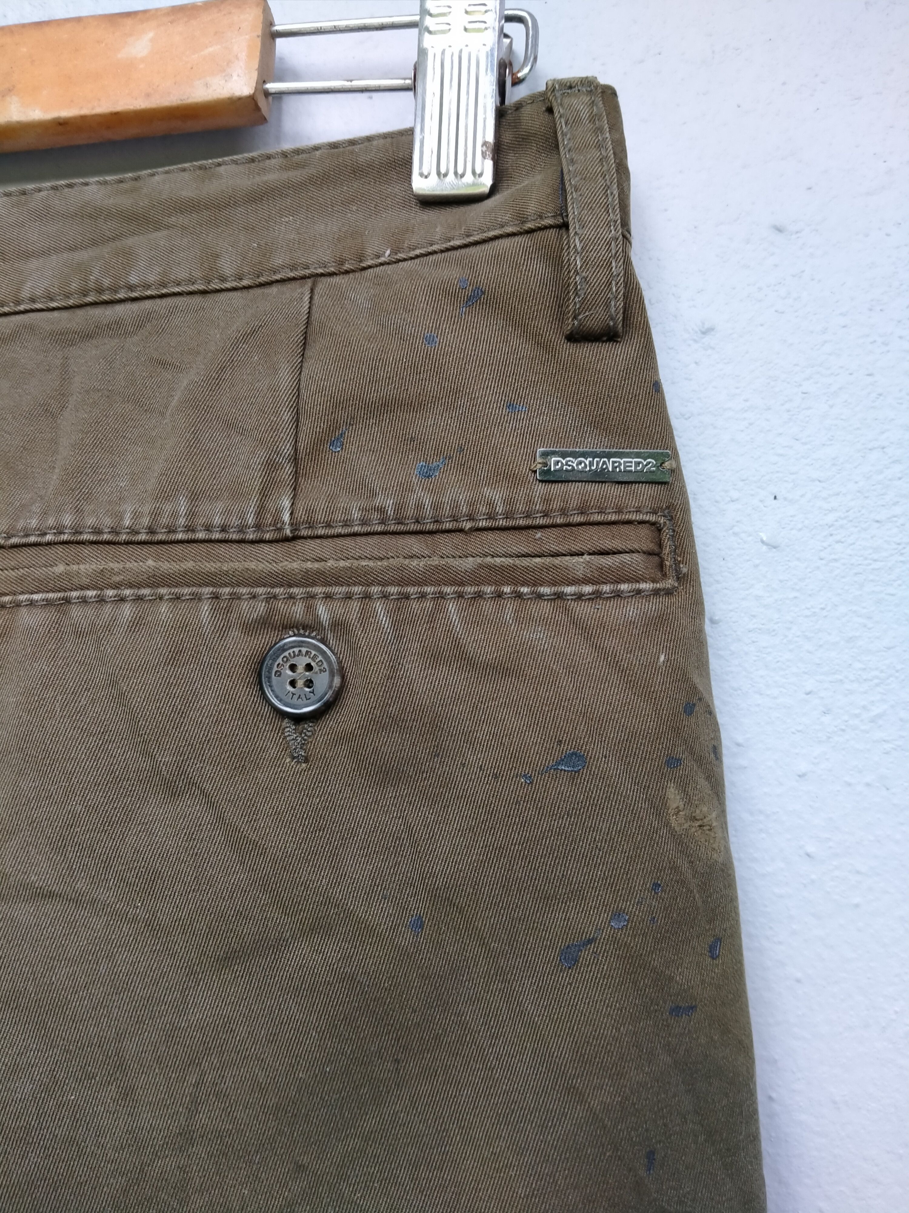 Dsquared2 RARE Distressed PatchWork DSQUARED2 Paint splatter Chinos Size US 30 / EU 46 - 12 Thumbnail