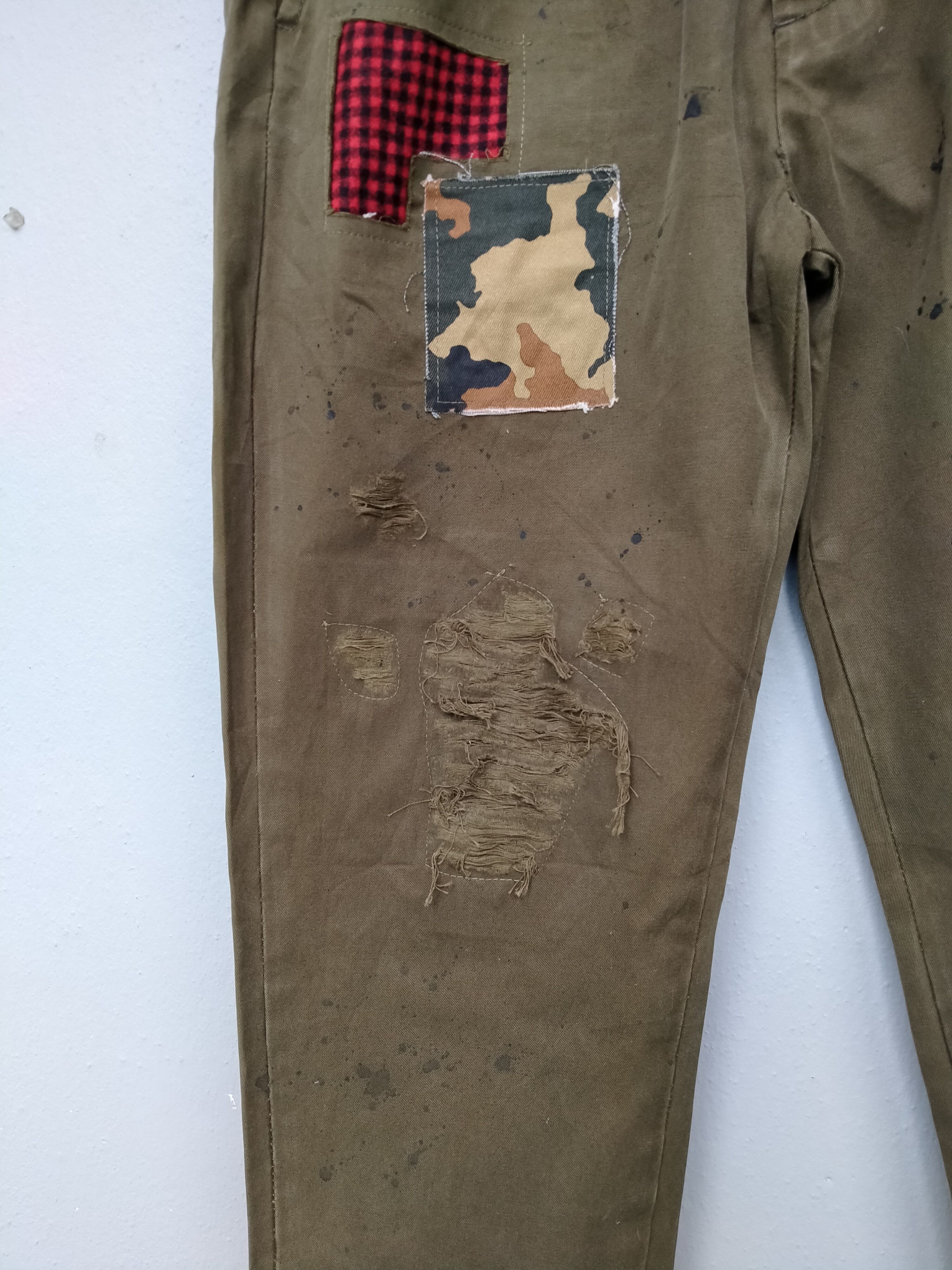 Dsquared2 RARE Distressed PatchWork DSQUARED2 Paint splatter Chinos Size US 30 / EU 46 - 5 Thumbnail