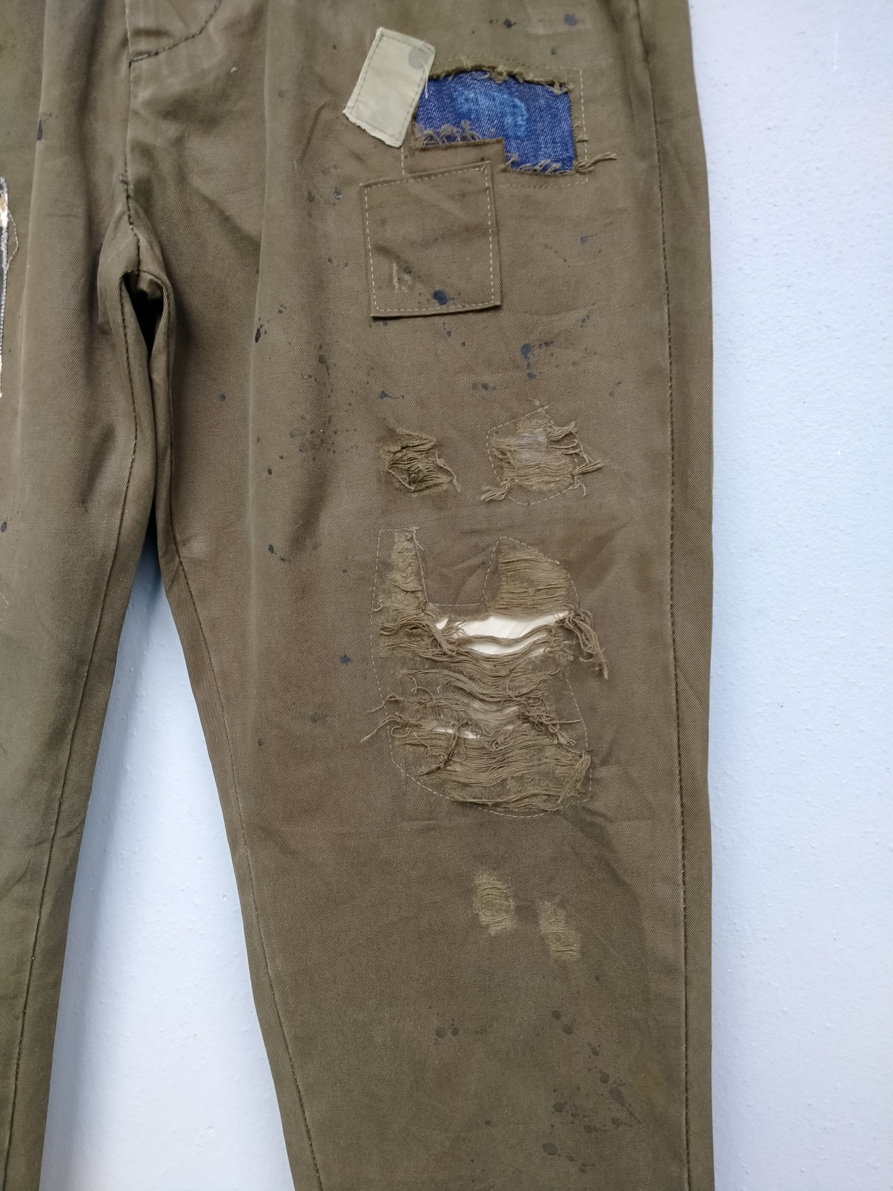 Dsquared2 RARE Distressed PatchWork DSQUARED2 Paint splatter Chinos Size US 30 / EU 46 - 8 Thumbnail
