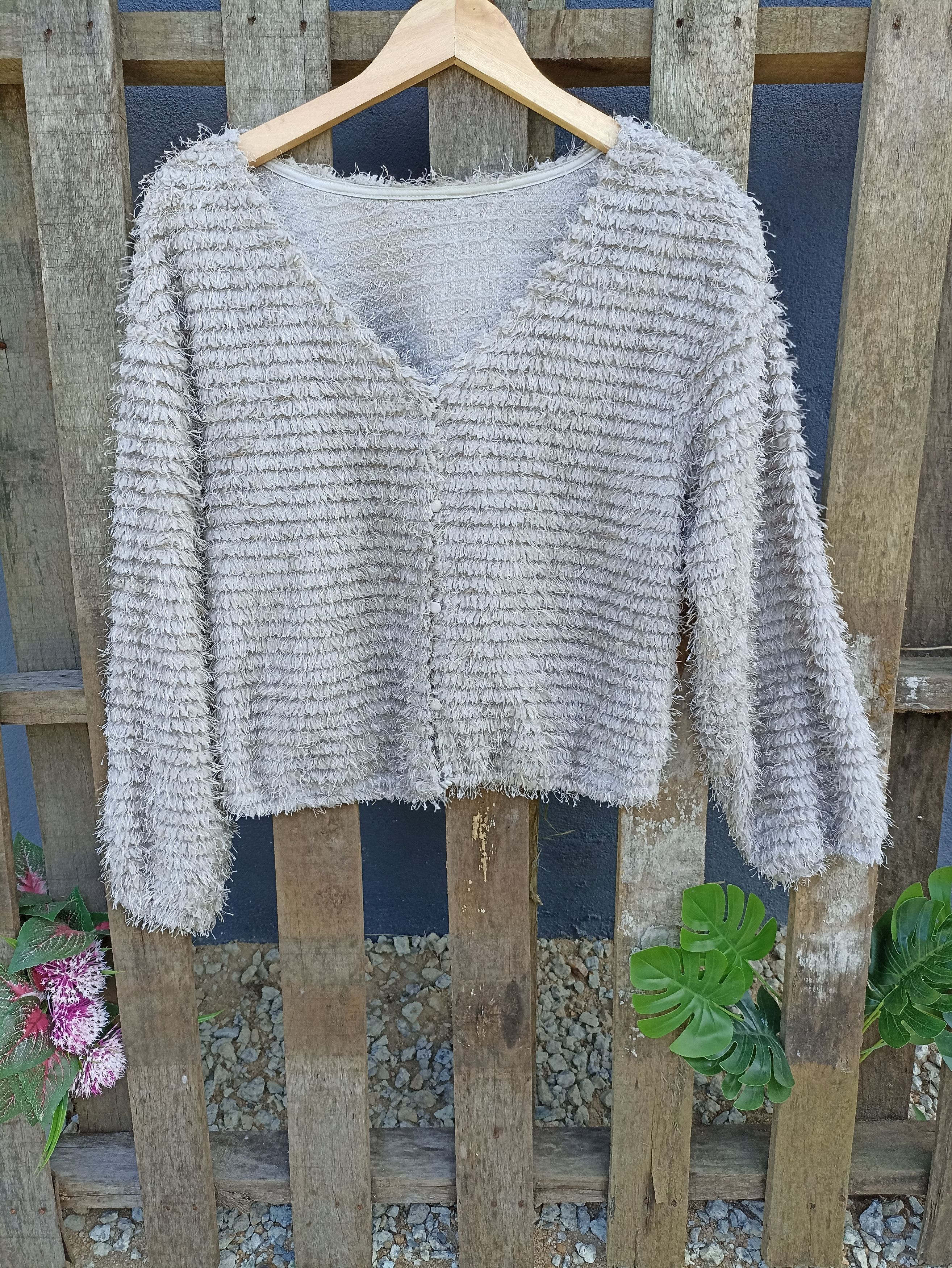 Designer × Japanese Brand Japanesebrand Cropped Cardigan Pile Fleece Size US S / EU 44-46 / 1 - 1 Thumbnail