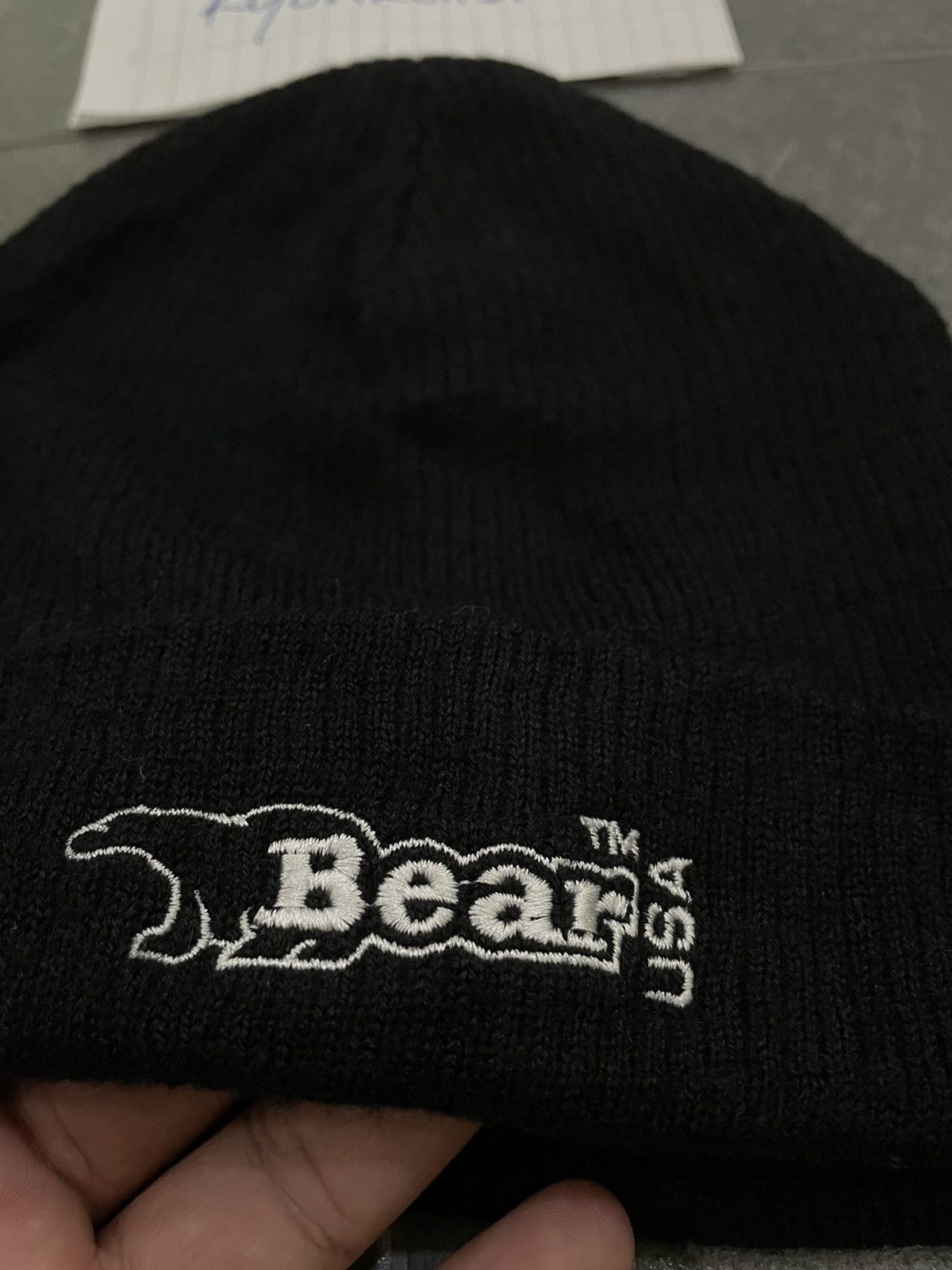 Vintage VINTAGE BEAR USA BLACK BEANIE Size ONE SIZE - 2 Thumbnail