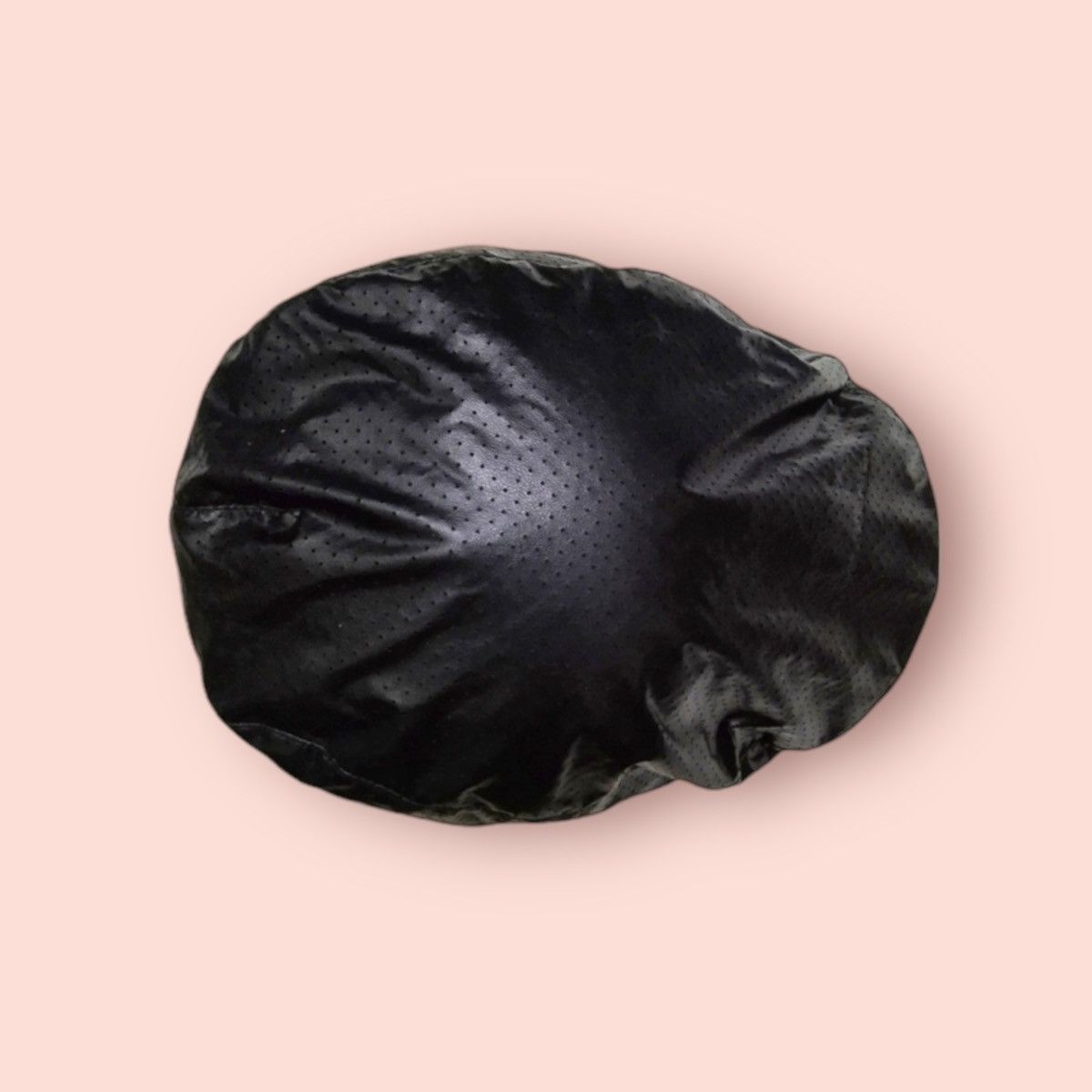 Japanese Brand RARE VENTILATED BLACK LEATHER BARETTA Size ONE SIZE - 10 Thumbnail