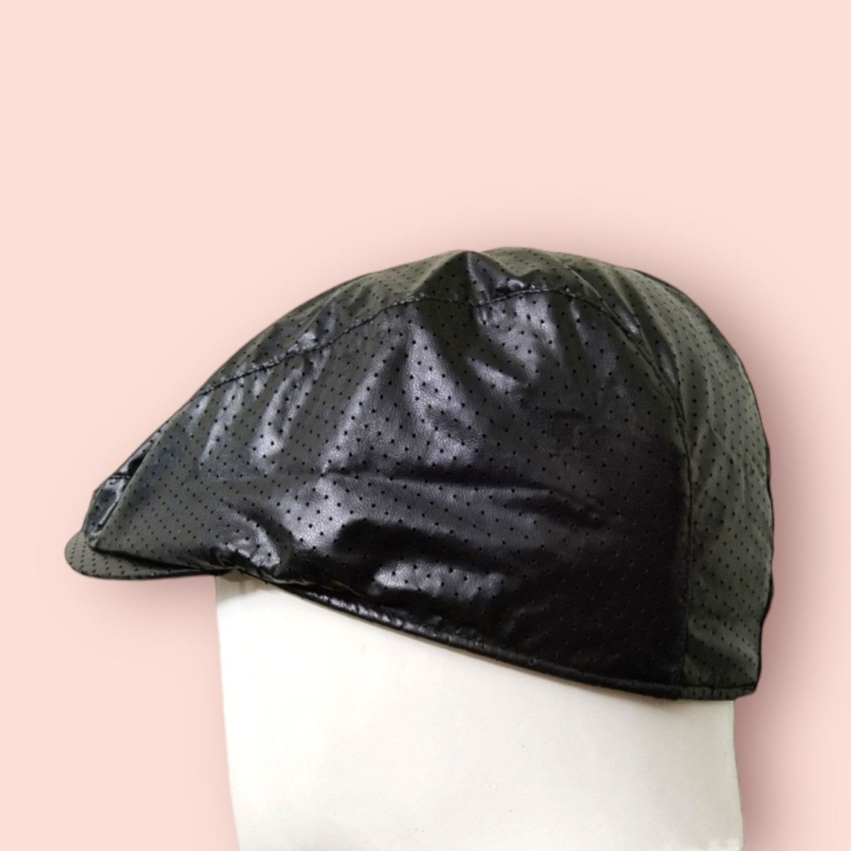 Japanese Brand RARE VENTILATED BLACK LEATHER BARETTA Size ONE SIZE - 8 Thumbnail