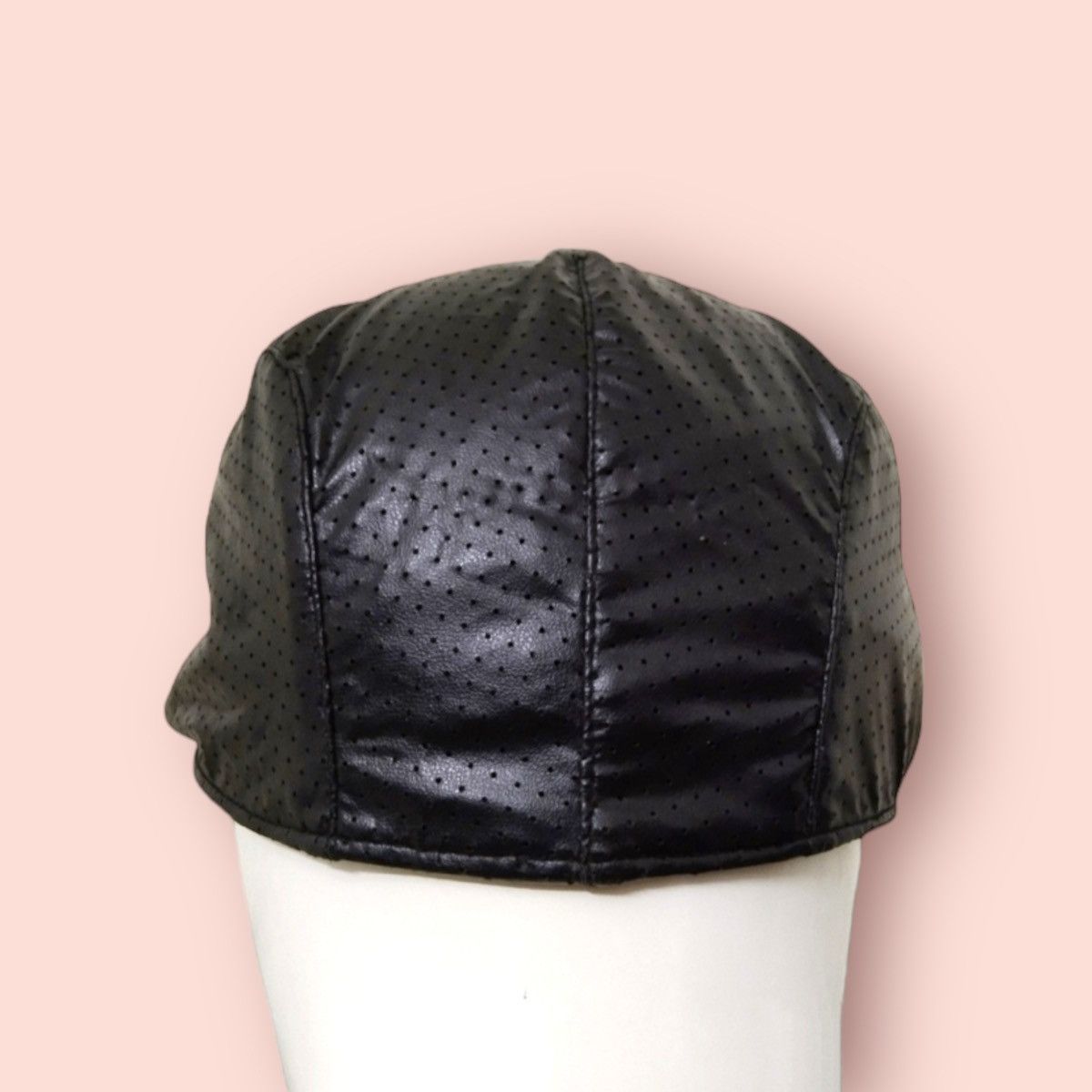Japanese Brand RARE VENTILATED BLACK LEATHER BARETTA Size ONE SIZE - 9 Thumbnail