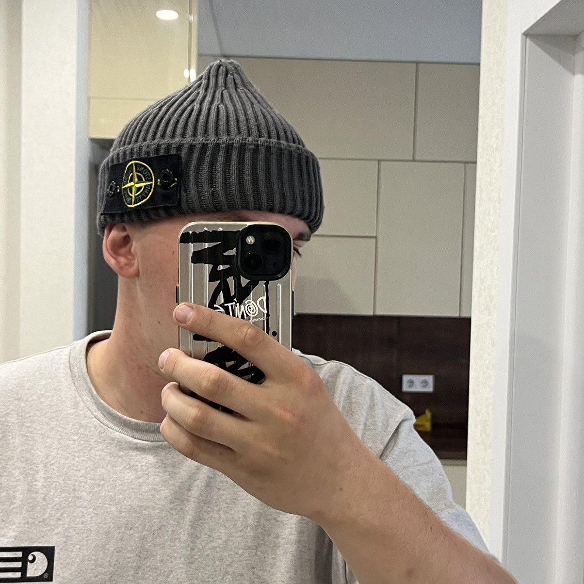 Stone Island × Vintage 2012 STONE ISLAND RIBBED WOOL BEANIE