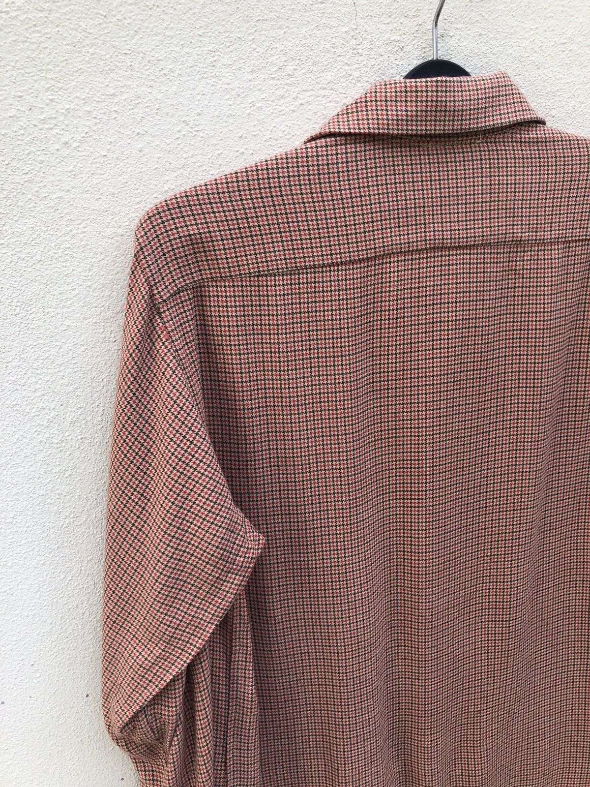 Flannel Vintage 50s Sun Lion Open Collar Houndstooth Flannel Size US M / EU 48-50 / 2 - 13 Thumbnail