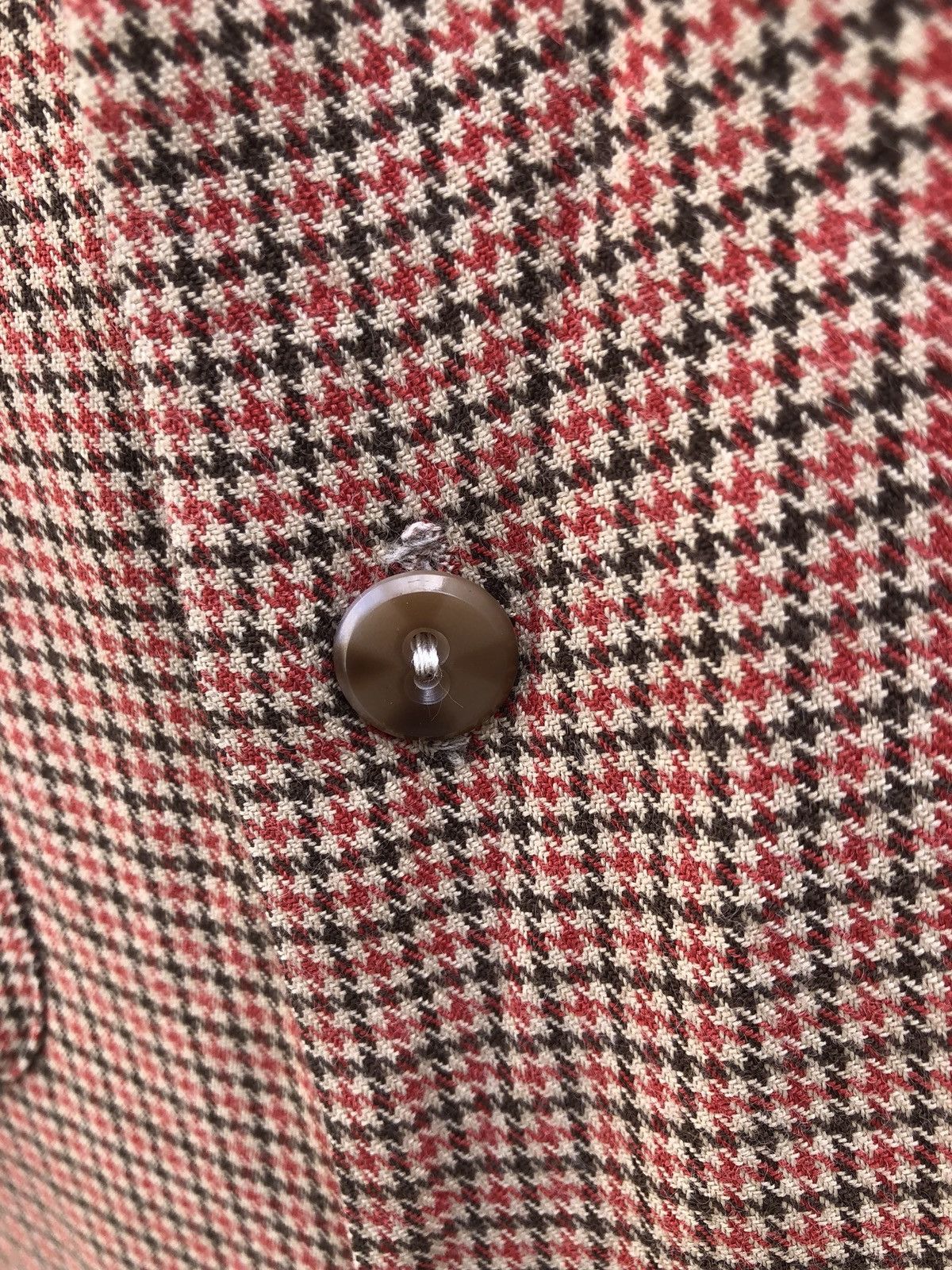 Flannel Vintage 50s Sun Lion Open Collar Houndstooth Flannel Size US M / EU 48-50 / 2 - 9 Thumbnail