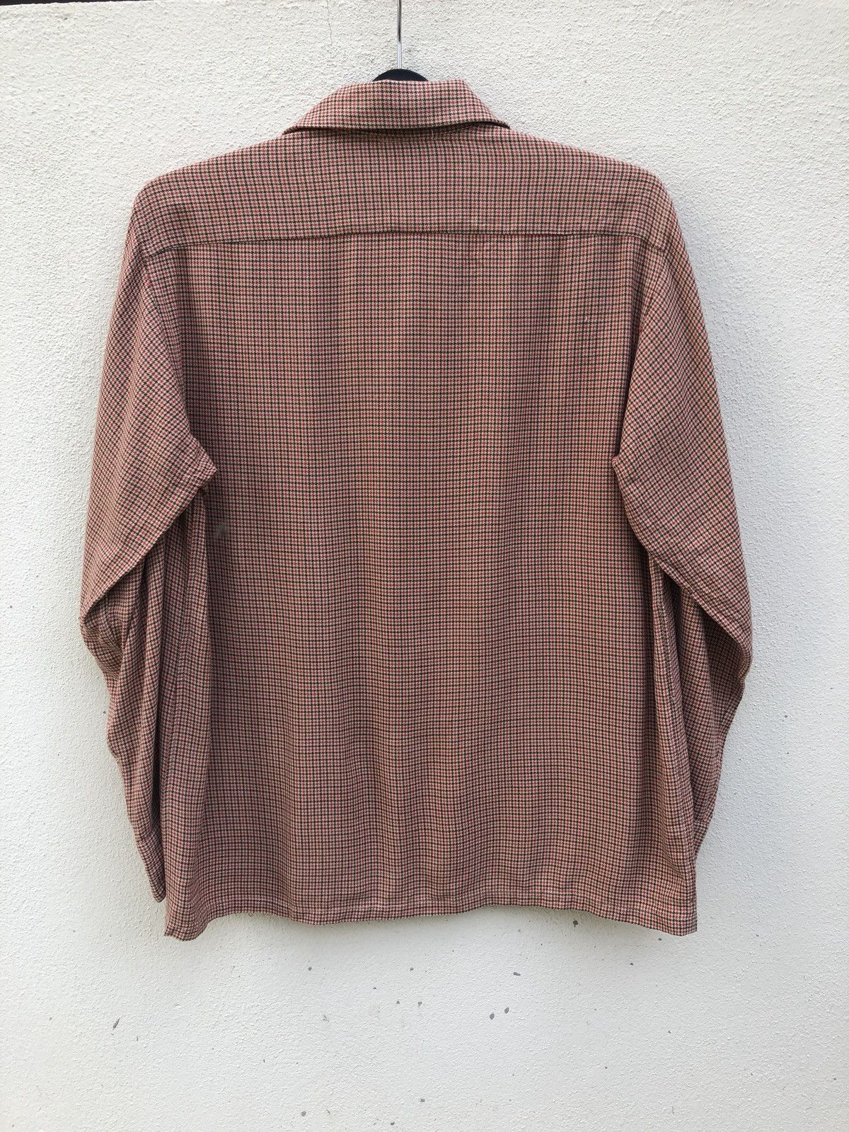 Flannel Vintage 50s Sun Lion Open Collar Houndstooth Flannel Size US M / EU 48-50 / 2 - 12 Thumbnail