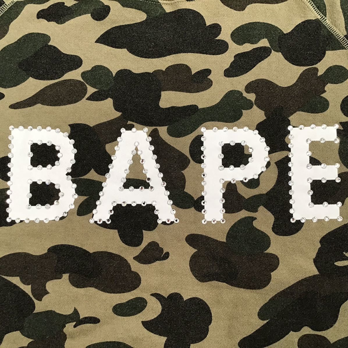 Bape × Swarovski BAPE Swarovski logo long sleeve sweat shirt 1st camo green Size US L / EU 52-54 / 3 - 2 Thumbnail