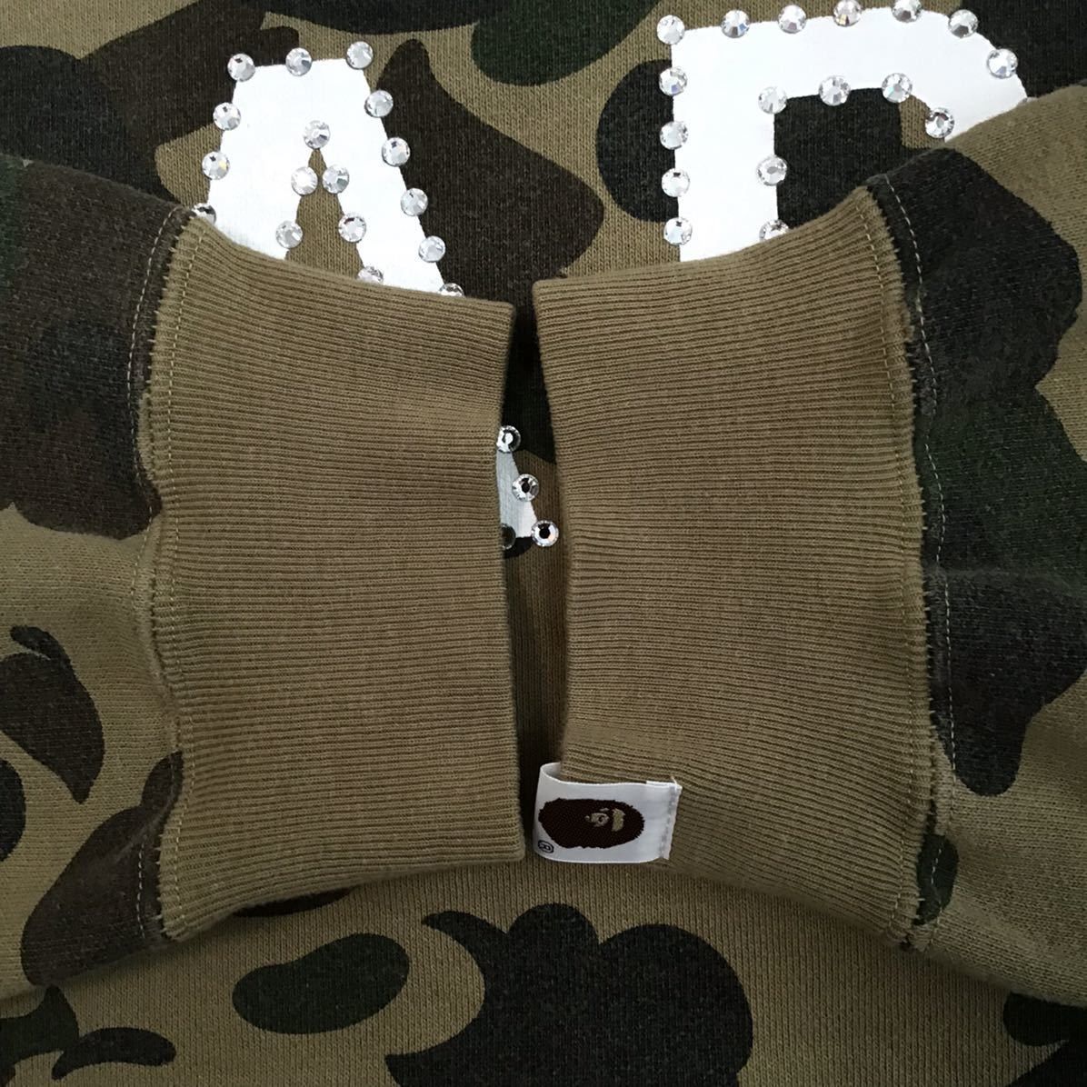 Bape × Swarovski BAPE Swarovski logo long sleeve sweat shirt 1st camo green Size US L / EU 52-54 / 3 - 7 Thumbnail